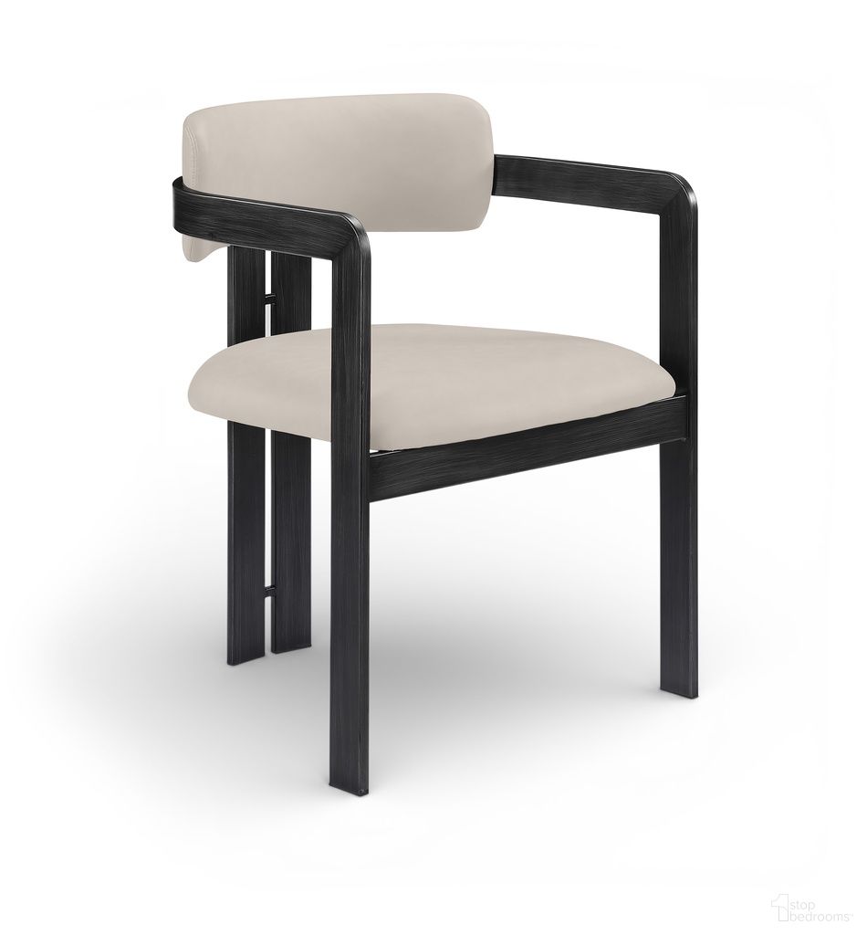Aurum Vegan Leather Upholstered Dining Chair Set of 2 In Taupe
