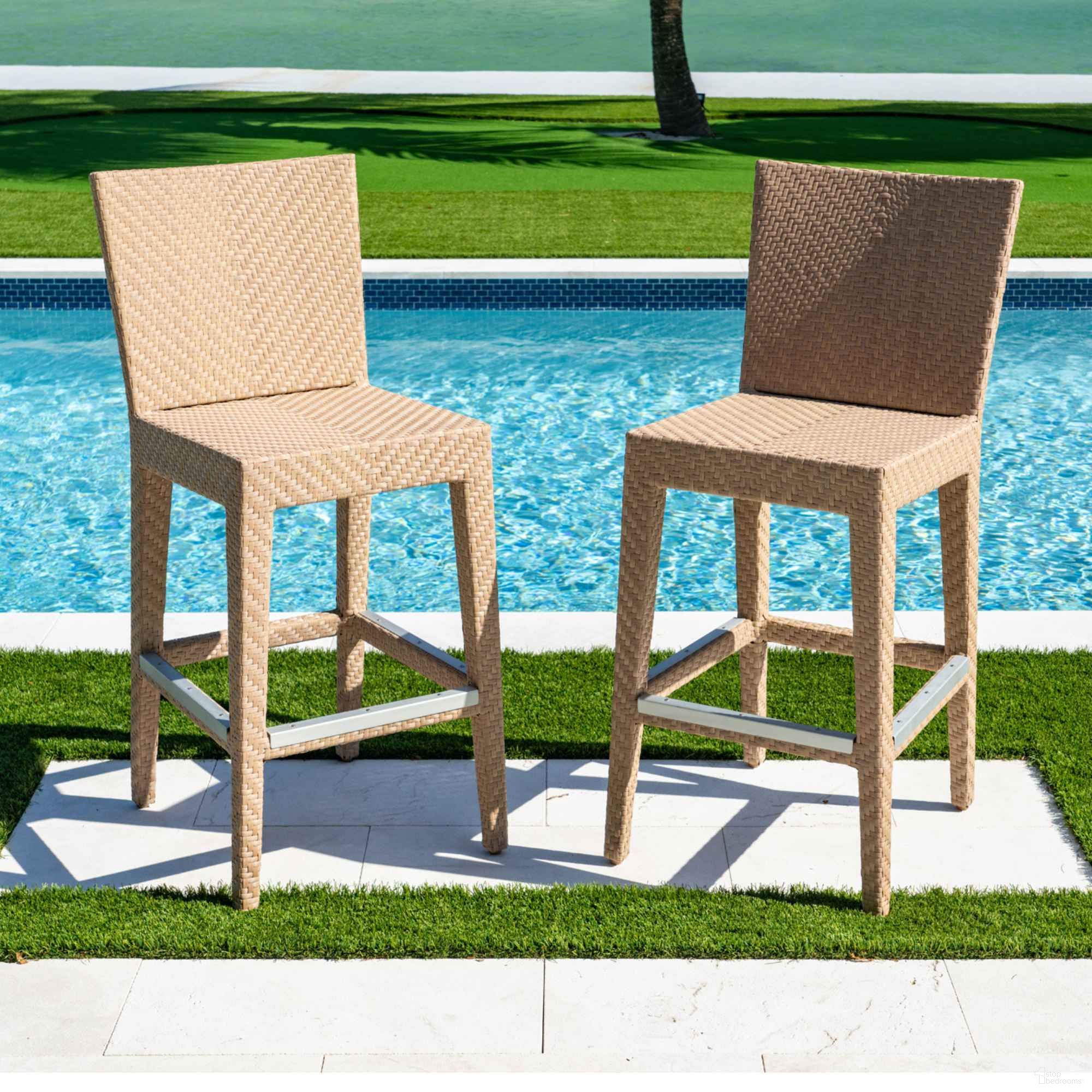 The appearance of Austin Barstool In Natural designed by Pelican Reef in the modern / contemporary interior design. This natural piece of furniture was selected by 1StopBedrooms from Austin Collection to add a touch of cosiness and style into your home. Sku: PJO-3801-NAT-BS. Material: Aluminum.