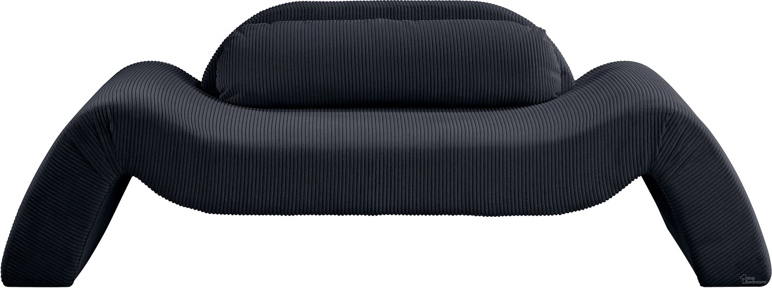 The appearance of Austin Corduroy Fabric Loveseat In Black designed by Meridian in the modern / contemporary interior design. This black piece of furniture was selected by 1StopBedrooms from Austin Collection to add a touch of cosiness and style into your home. Sku: 44009Black-L. Material: Microsuede.