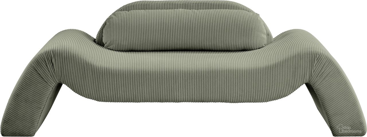 The appearance of Austin Corduroy Fabric Loveseat In Green designed by Meridian in the modern / contemporary interior design. This green piece of furniture was selected by 1StopBedrooms from Austin Collection to add a touch of cosiness and style into your home. Sku: 44009Green-L. Material: Microsuede.