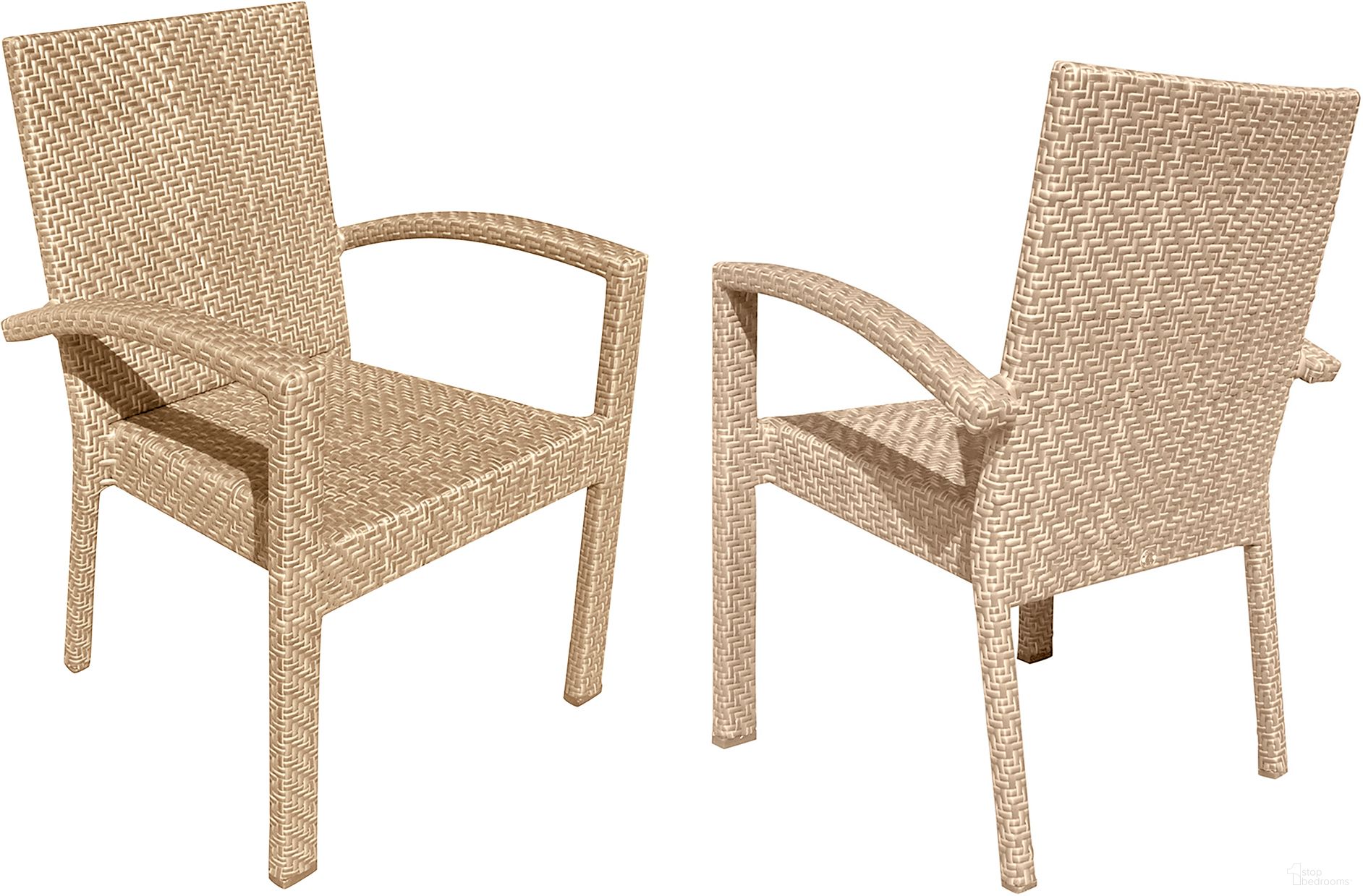Austin Dining Armchairs In Natural Set of 2 by Pelican Reef