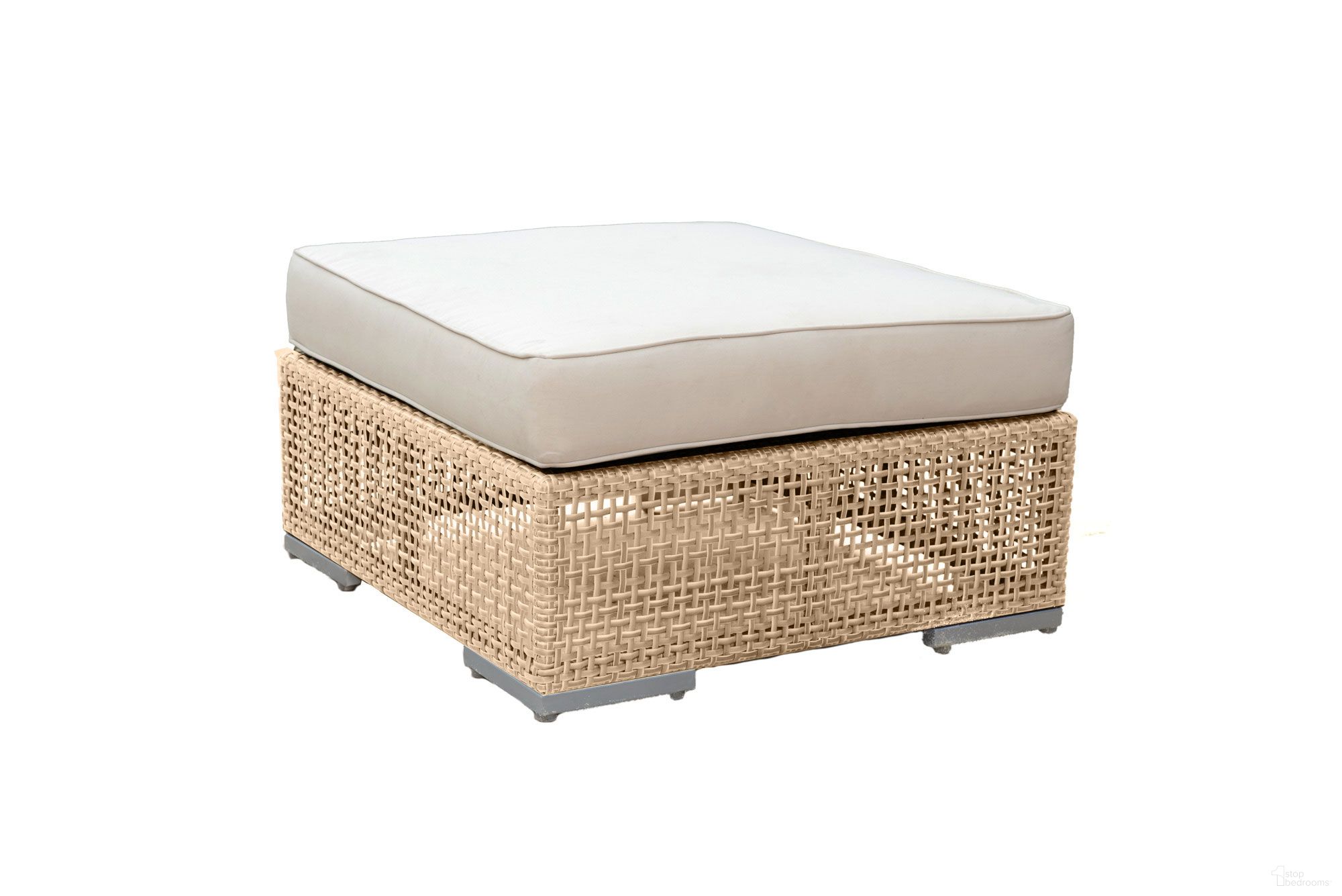 The appearance of Austin Ottoman In Natural designed by Pelican Reef in the modern / contemporary interior design. This natural piece of furniture  was selected by 1StopBedrooms from Austin Collection to add a touch of cosiness and style into your home. Sku: PJO-3801-NAT-O. Material: Aluminum.