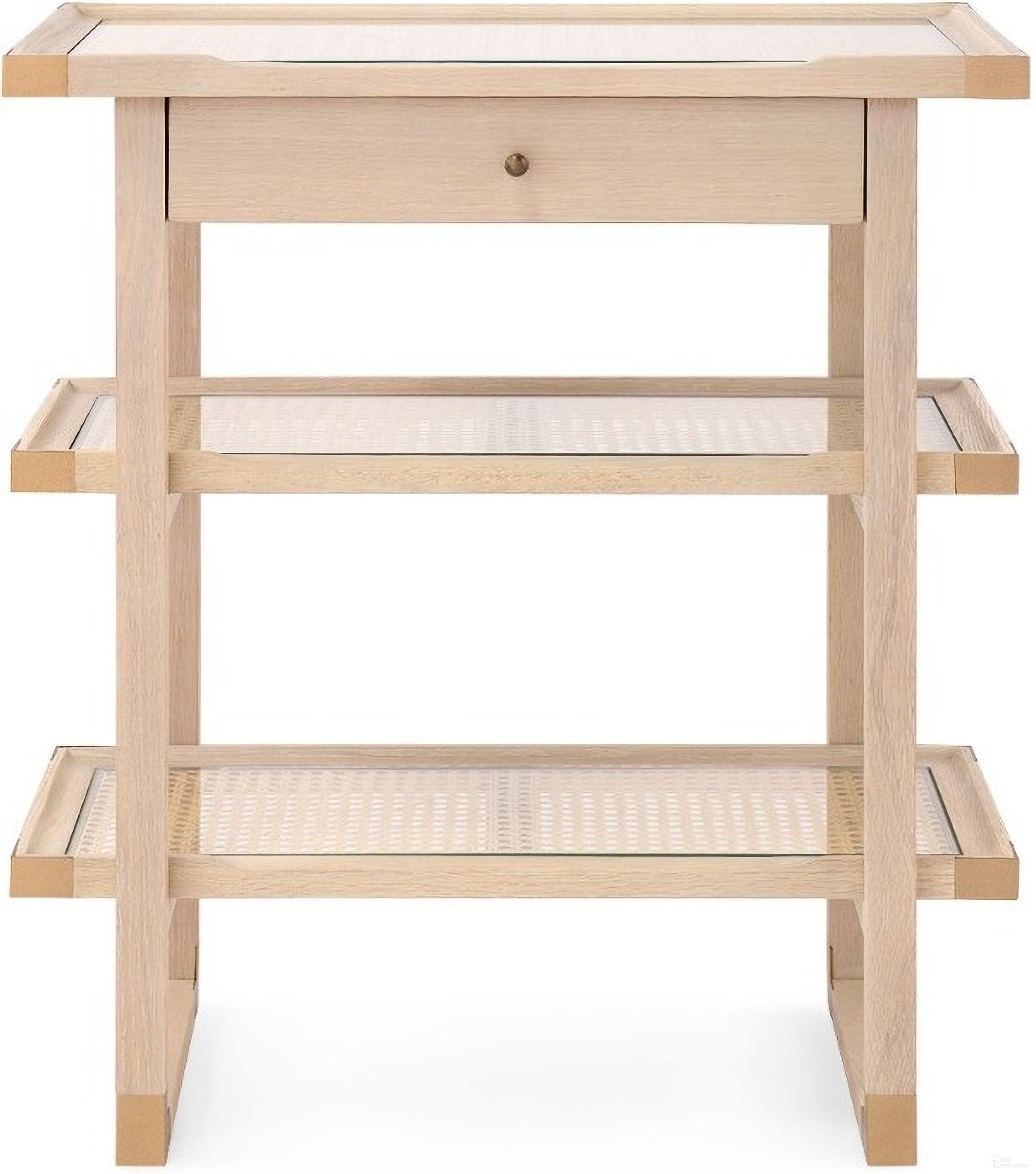 The appearance of Austin Side Table In Sand designed by Villa & House in the transitional interior design. This sand piece of furniture was selected by 1StopBedrooms from Austin Collection to add a touch of cosiness and style into your home. Sku: AUS-110-99. Material: Wood.