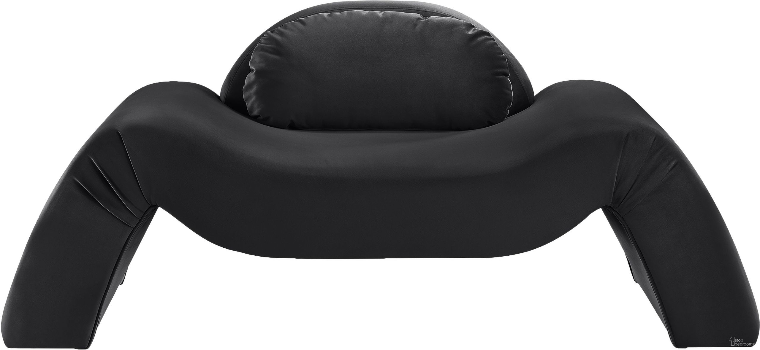 The appearance of Austin Velvet Chair In Black Velvet designed by Meridian in the modern / contemporary interior design. This black velvet piece of furniture  was selected by 1StopBedrooms from Austin Collection to add a touch of cosiness and style into your home. Sku: 44008Black-C. Material: Velvet.