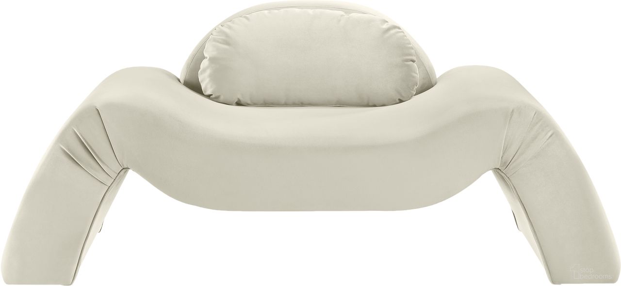 The appearance of Austin Velvet Chair In Cream Velvet designed by Meridian in the modern / contemporary interior design. This cream velvet piece of furniture was selected by 1StopBedrooms from Austin Collection to add a touch of cosiness and style into your home. Sku: 44008Cream-C. Material: Velvet.