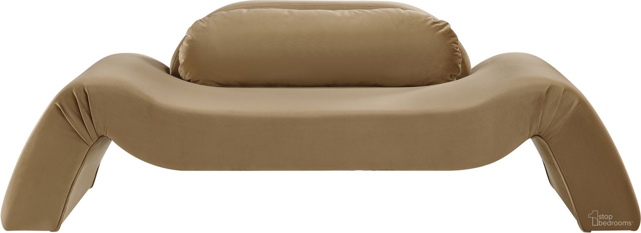 Austin Velvet Loveseat In Saddle