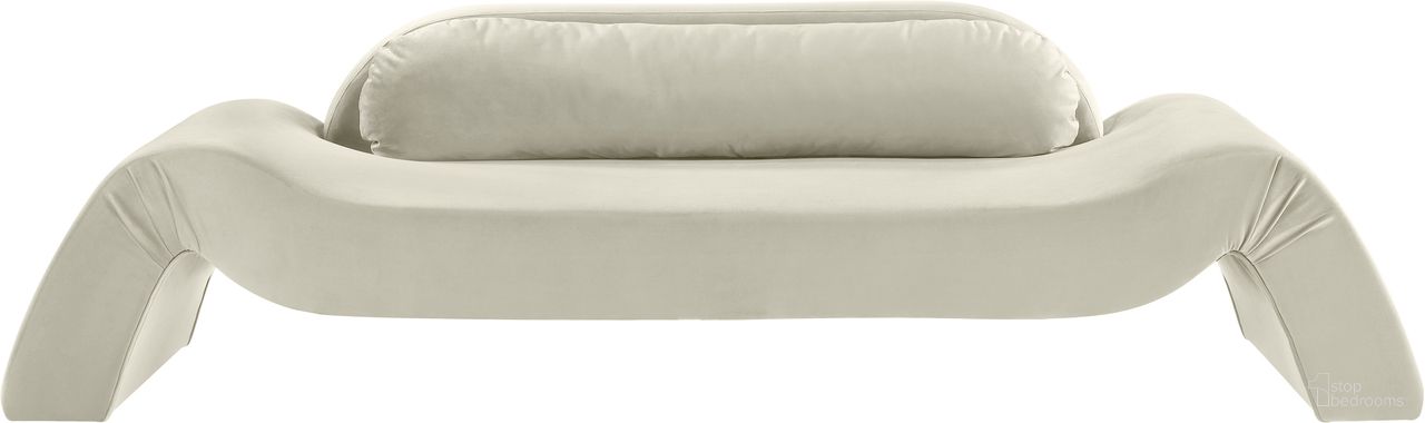 The appearance of Austin Velvet Sofa In Cream Velvet designed by Meridian in the modern / contemporary interior design. This cream velvet piece of furniture was selected by 1StopBedrooms from Austin Collection to add a touch of cosiness and style into your home. Sku: 44008Cream-S. Material: Velvet.