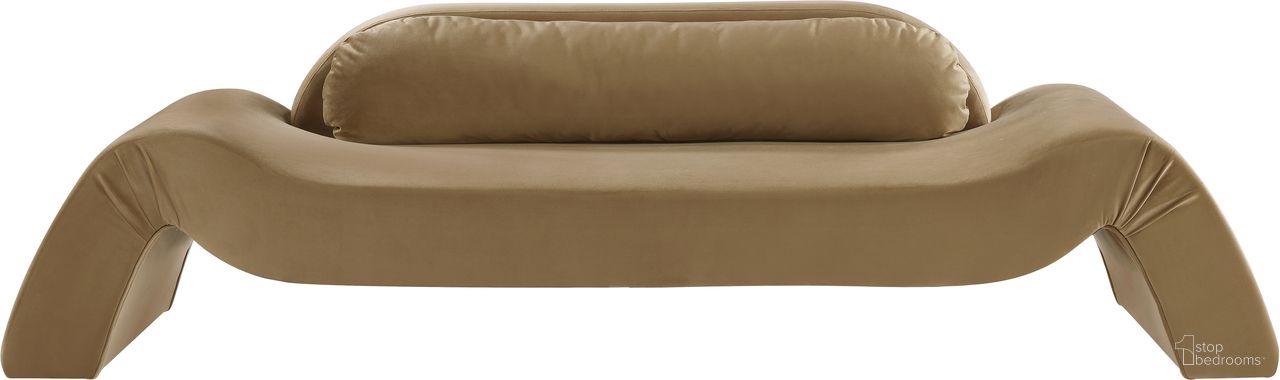 Austin Velvet Sofa In Saddle