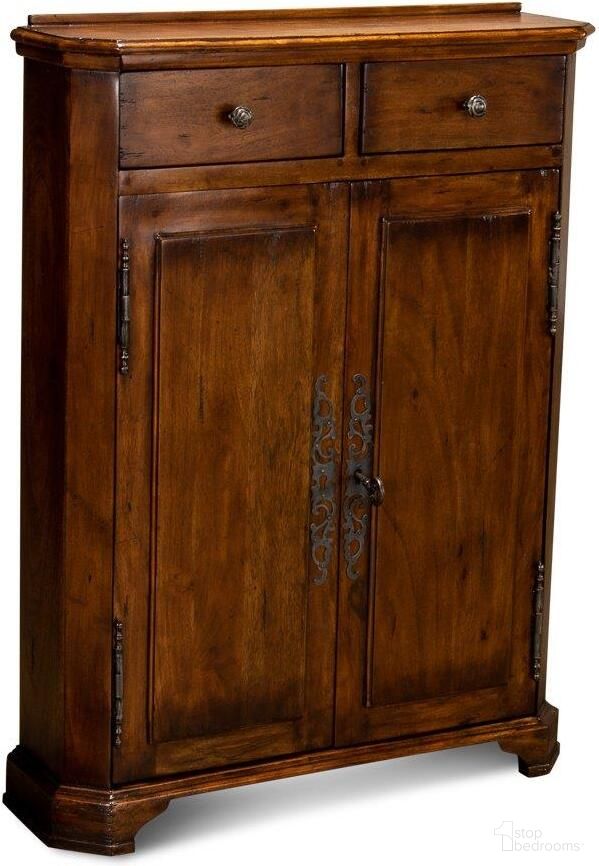 The appearance of Austrian Fruitwood Brown Hall Cabinet designed by Sarreid in the traditional interior design. This brown piece of furniture was selected by 1StopBedrooms from Austrian Collection to add a touch of cosiness and style into your home. Sku: 53025. Material: Iron.