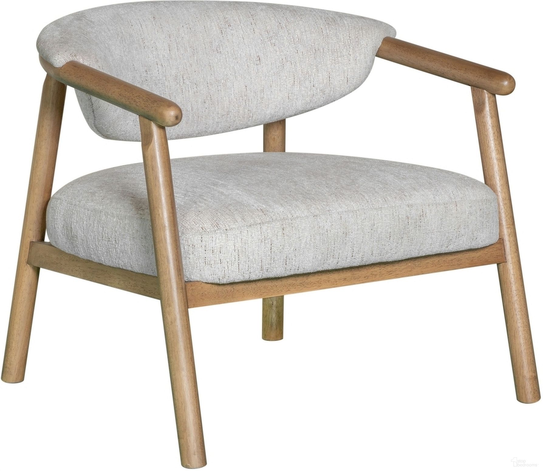 Autumn Fabric Accent Chair In Pebbled Vanilla and Honey
