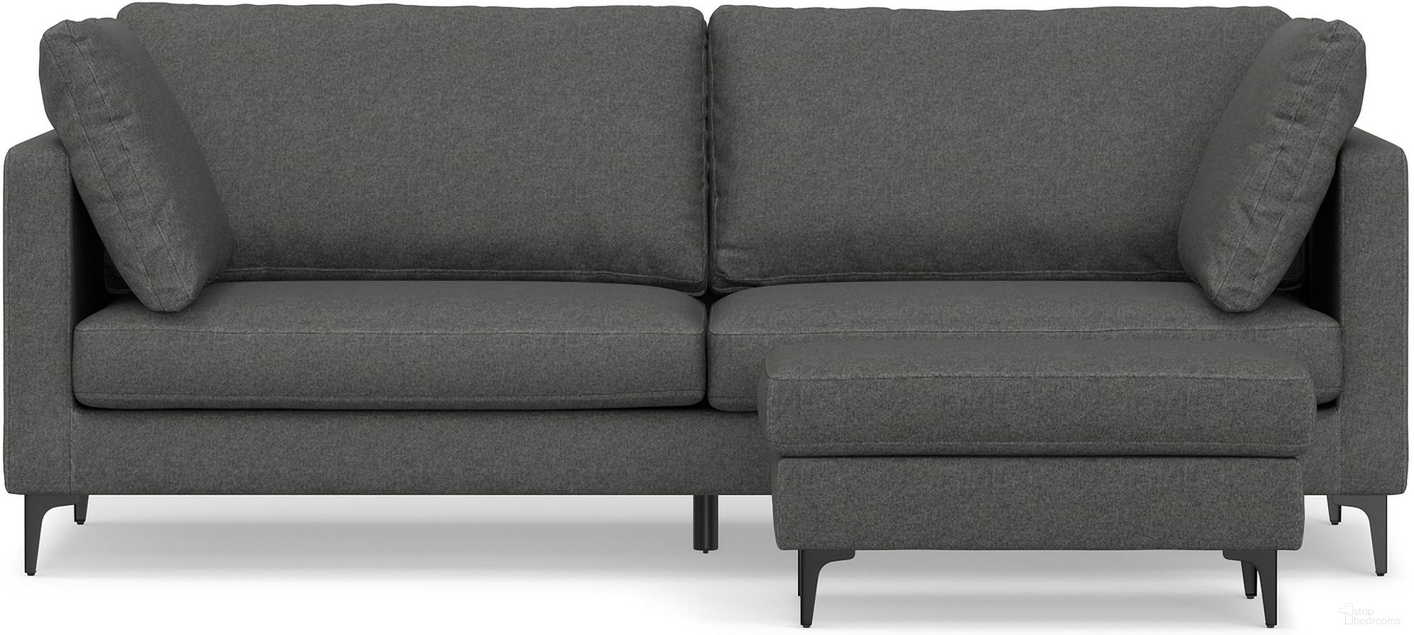 The appearance of Ava Woven Performance Fabric 90 Inch Sofa and Ottoman Set In Pebble Grey designed by Simpli Home in the transitional interior design. This pebble grey piece of furniture was selected by 1StopBedrooms from Ava Collection to add a touch of cosiness and style into your home. Sku: AXCSWOAVA90-PBG. Material: Plywood.