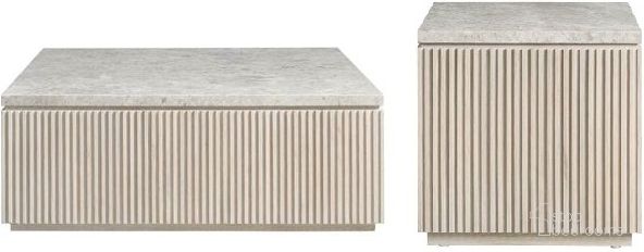 Avaline Occasional Table Set In White Oak
