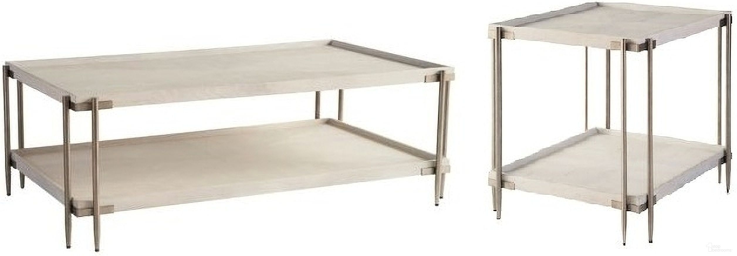 Avaline Occasional Table Set In White Oak