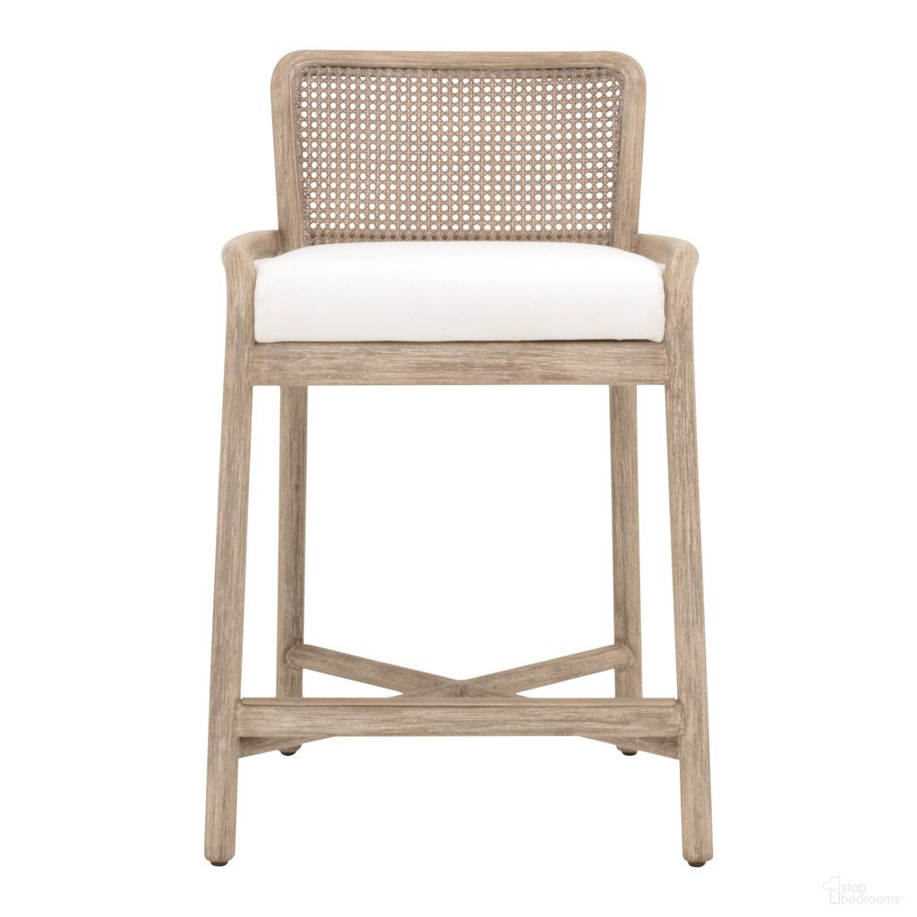 Avalon Counter Stool In Peyton Pearl and Natural Gray