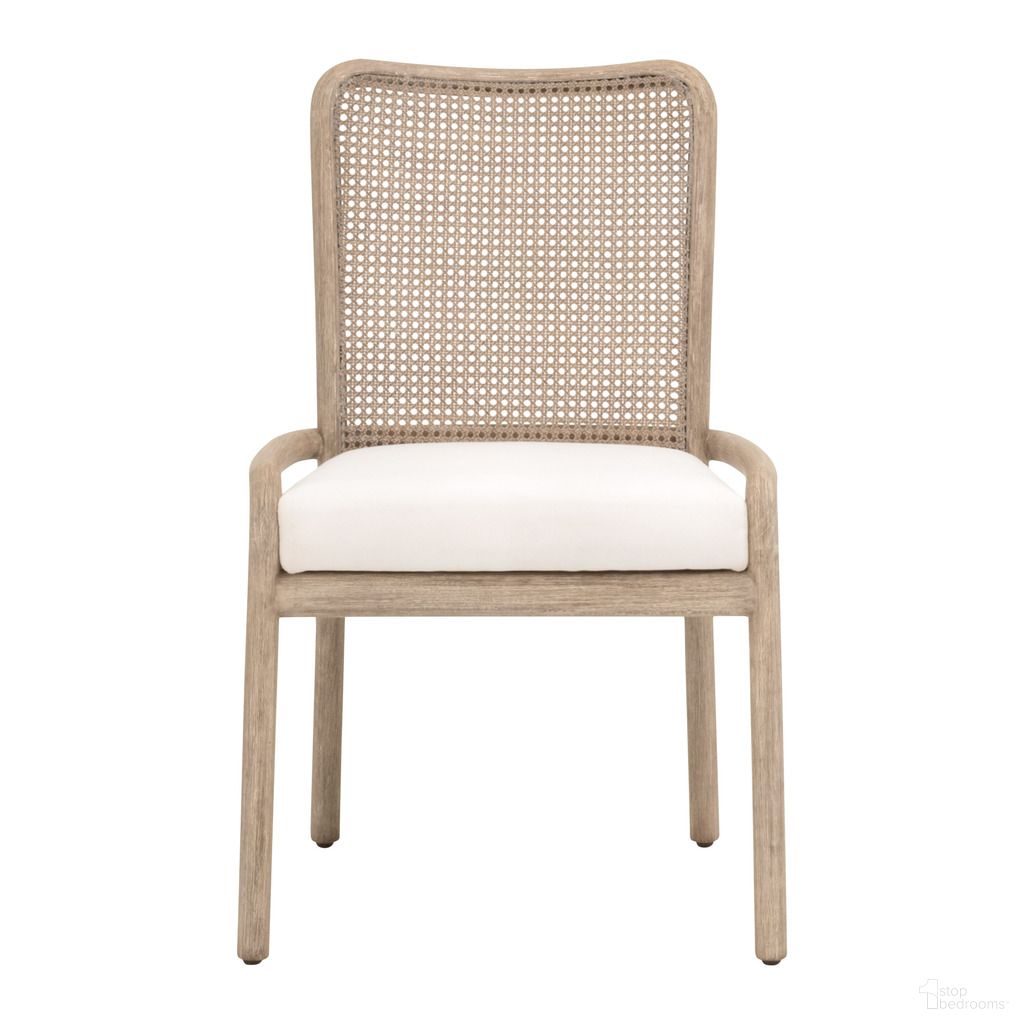 Avalon Dining Chair Set of 2 In Peyton Pearl and Natural Gray