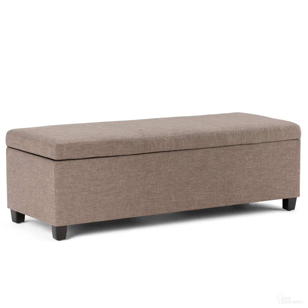 The appearance of Avalon Linen Look Fabric Storage Ottoman Bench In Fawn Brown designed by Simpli Home in the modern / contemporary interior design. This fawn brown piece of furniture was selected by 1StopBedrooms from Avalon Collection to add a touch of cosiness and style into your home. Sku: AXCF18-BRL. Material: Linen.
