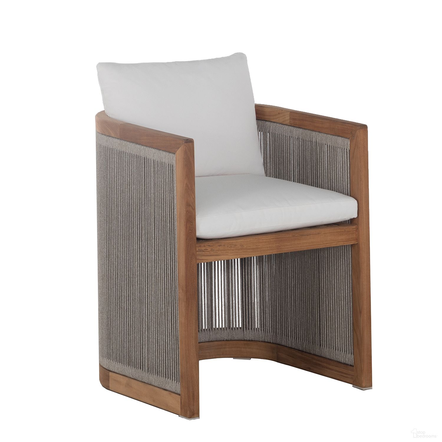 The appearance of Avalon Natural Teak and Rope Dining Chair In Bali Pearl designed by Summer Classics in the transitional interior design. This bali pearl piece of furniture was selected by 1StopBedrooms from Avalon Collection to add a touch of cosiness and style into your home. Sku: 1505142+E014H4219N. Material: Teak.
