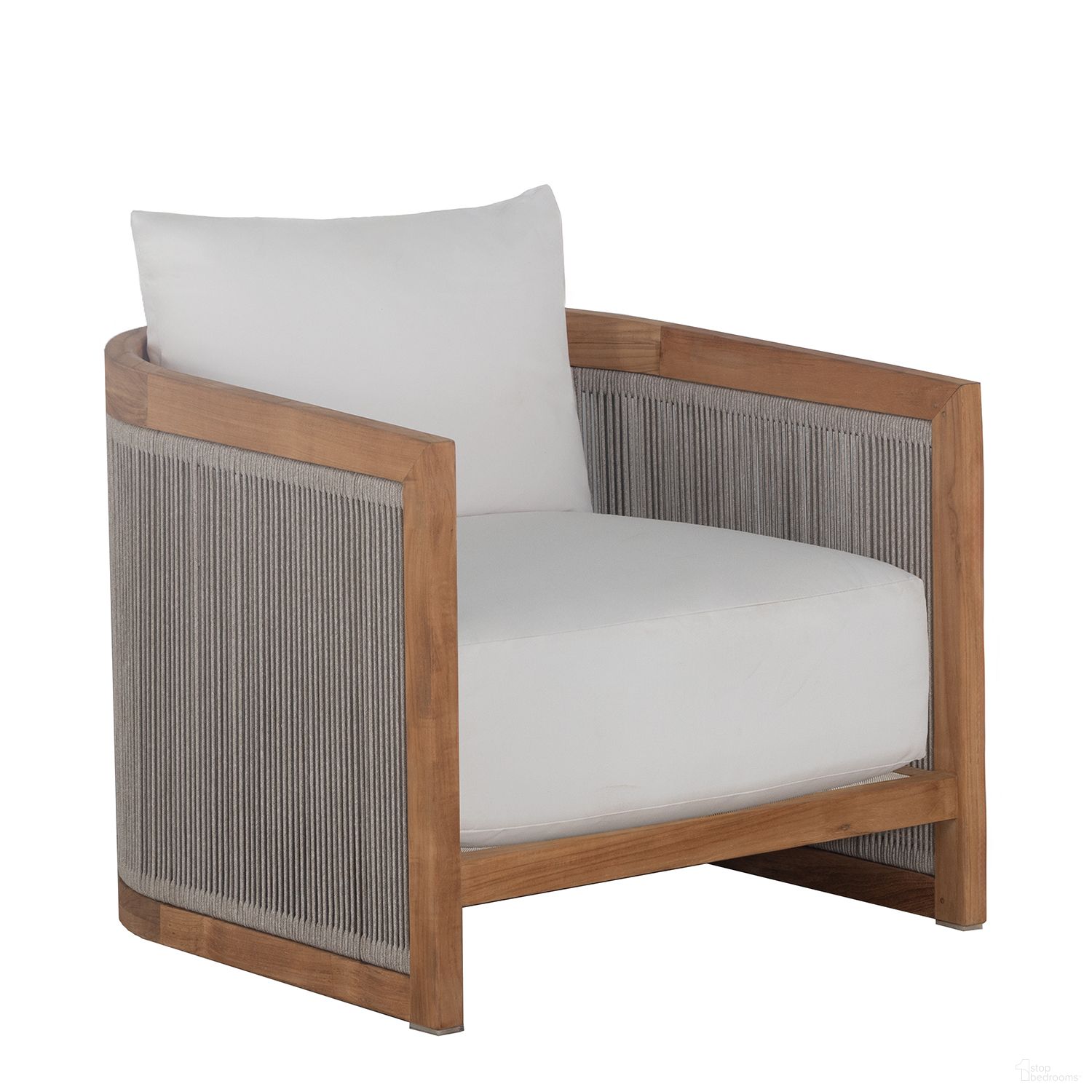 The appearance of Avalon Natural Teak and Rope Lounge In Bali Pearl designed by Summer Classics in the transitional interior design. This bali pearl piece of furniture was selected by 1StopBedrooms from Avalon Collection to add a touch of cosiness and style into your home. Sku: 1506142+E015P4219N. Material: Teak.