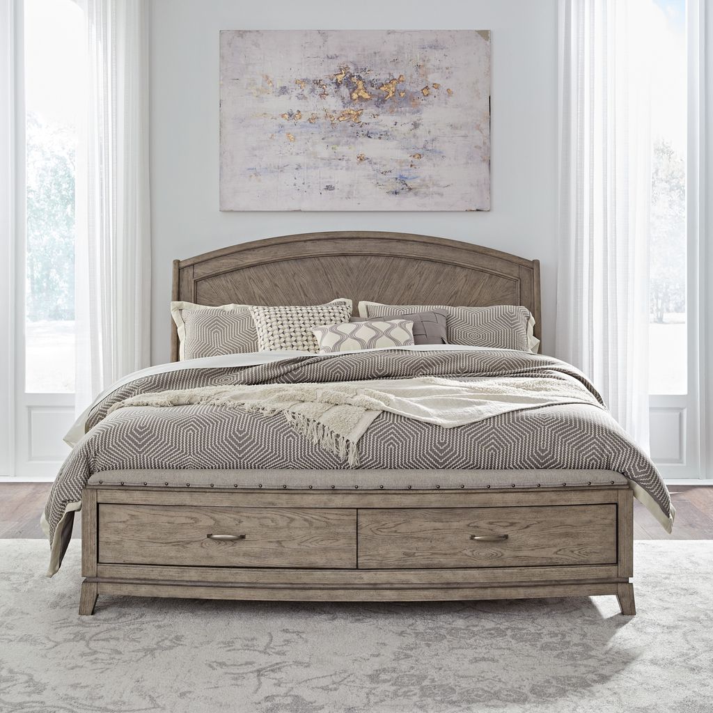 The appearance of Avalon Queen Panel Storage Bed In Brown designed by Liberty in the modern / contemporary interior design. This brown piece of furniture  was selected by 1StopBedrooms from Avalon Collection to add a touch of cosiness and style into your home. Sku: 805-BR23FS;805-BR23H;805-BR90RSP. Bed Type: Storage Bed. Bed Size: Queen. Material: Rubberwood.