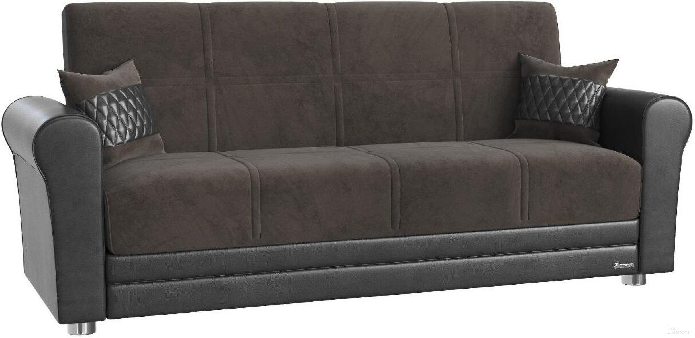 The appearance of Avalon Upholstered Convertible Sofabed with Storage In Gray designed by Casamode in the modern / contemporary interior design. This gray piece of furniture  was selected by 1StopBedrooms from Avalon Collection to add a touch of cosiness and style into your home. Sku: AVA-NGY-SB. Material: Polyester.
