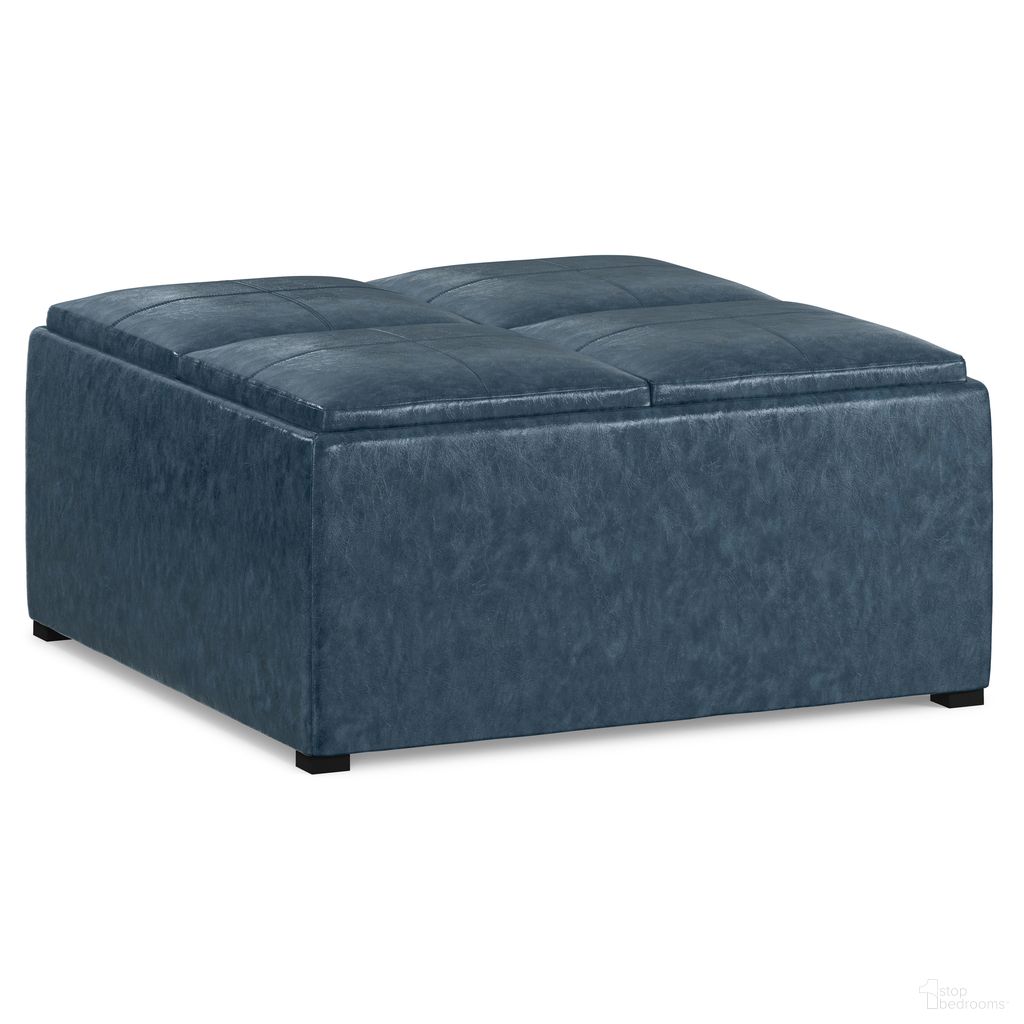 Simpli Home Avalon Storage Ottoman - Thumbnail 2