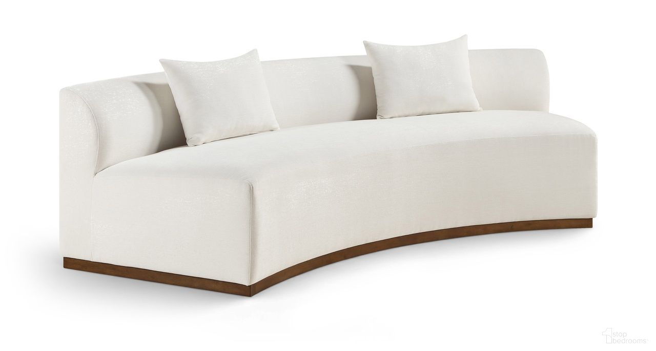 The appearance of Avanti 104 Inch Chenille Fabric Upholstered Sofa In Cream designed by Meridian in the modern / contemporary interior design. This cream piece of furniture was selected by 1StopBedrooms from Avanti Collection to add a touch of cosiness and style into your home. Sku: 44016Cream-S. Material: Chenille.