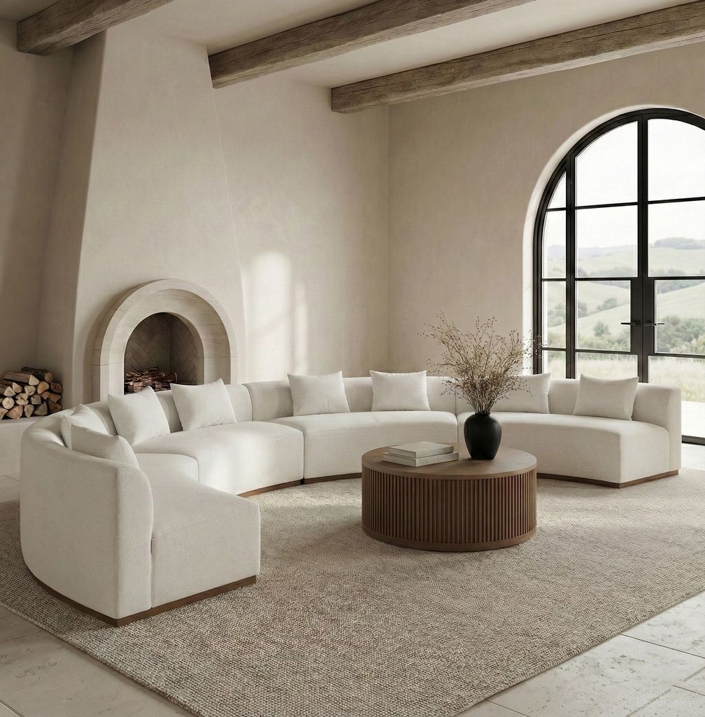 The appearance of Avanti 225.25 Inch Chenille Fabric Upholstered 4-Piece Modular Sectional In Cream designed by Meridian in the modern / contemporary interior design. This cream piece of furniture  was selected by 1StopBedrooms from Avanti Collection to add a touch of cosiness and style into your home. Sku: 44016Cream-S;44016Cream-S;44016Cream-S;44016Cream-S. Material: Chenille.