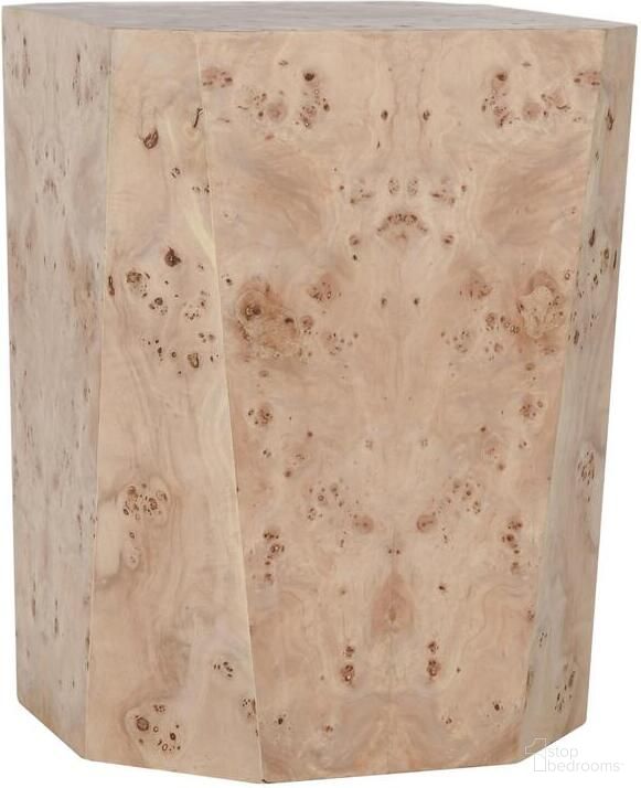 The appearance of Avena 17 Inch Burl Wood Square End Table In Natural Tone designed by Classic Home in the transitional interior design. This natural piece of furniture  was selected by 1StopBedrooms from Avena Collection to add a touch of cosiness and style into your home. Sku: 51031560. Material: Veneer.