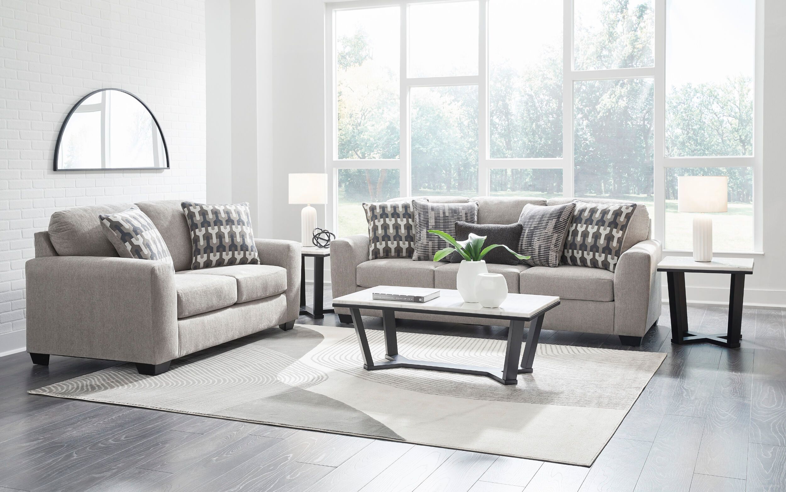 The appearance of Avenal Park Living Room Set In Flannel designed by Signature Design by Ashley in the modern / contemporary interior design. This flannel piece of furniture was selected by 1StopBedrooms from Avenal Park Collection to add a touch of cosiness and style into your home. Sku: 5080538;5080535. Material: Fabric.