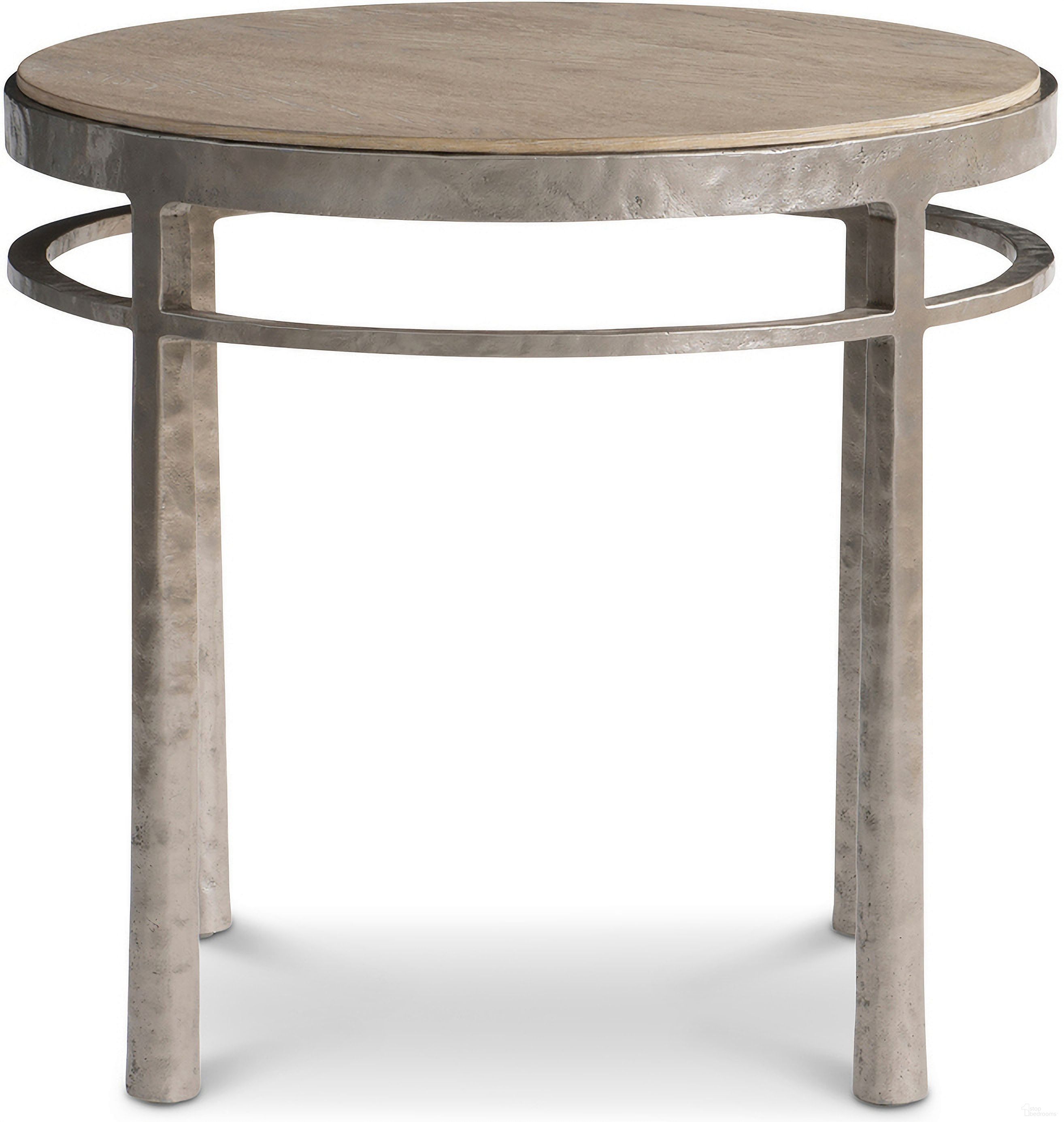 The appearance of Aventura Round Side Table designed by Bernhardt in the modern / contemporary interior design. This marcona/frosted nickel piece of furniture was selected by 1StopBedrooms from Aventura Collection to add a touch of cosiness and style into your home. Sku: 318125. Material: Metal.
