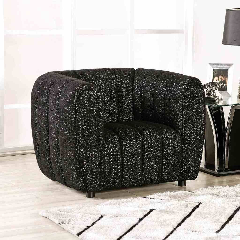 The appearance of Aversa Chair In Black designed by Furniture of America in the modern / contemporary interior design. This black piece of furniture was selected by 1StopBedrooms from Aversa Collection to add a touch of cosiness and style into your home. Sku: FM61002BK-CH. Material: Boucle.
