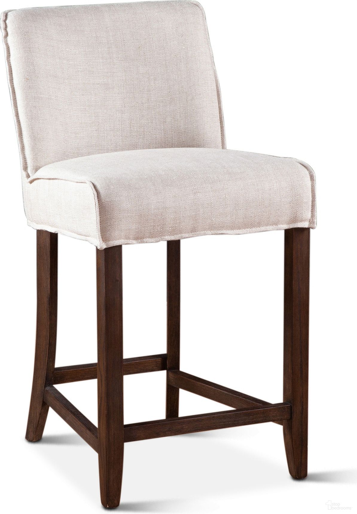 The appearance of Avery 20 Inch Counter Chair In White Linen and Dark Legs designed by Home Trends and Design in the modern / contemporary interior design. This white piece of furniture was selected by 1StopBedrooms from Avery Collection to add a touch of cosiness and style into your home. Sku: ZWAVEOFFWCCDK. Material: Wood.