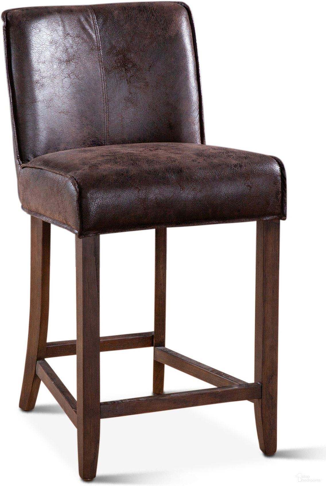 The appearance of Avery Counter Chair In Dark Brown Leather with Matte Brown Legs designed by Home Trends and Design in the modern / contemporary interior design. This dark brown piece of furniture was selected by 1StopBedrooms from Avery Collection to add a touch of cosiness and style into your home. Sku: ZWAVECCMB. Material: Leather.