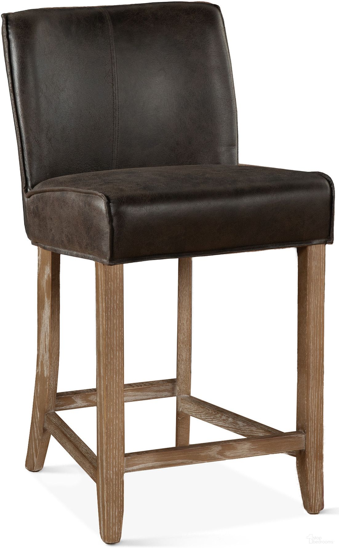 The appearance of Avery Counter Chair In Dark Brown Leather with Natural Legs designed by Home Trends and Design in the modern / contemporary interior design. This brown piece of furniture was selected by 1StopBedrooms from Avery Collection to add a touch of cosiness and style into your home. Sku: ZWAVECCNAT. Material: Leather.