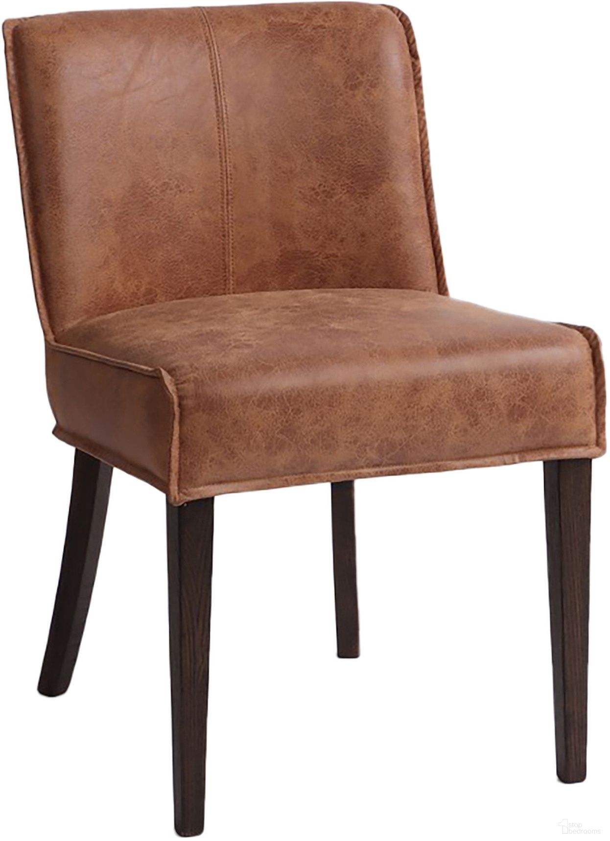 The appearance of Avery Dining Chair In Tan Leather with Matte Brown Legs - Set of 2 designed by Home Trends and Design in the modern / contemporary interior design. This tan piece of furniture was selected by 1StopBedrooms from Avery Collection to add a touch of cosiness and style into your home. Sku: ZWAVEDCTAN. Material: Wood. Chair Type: Side Chair.