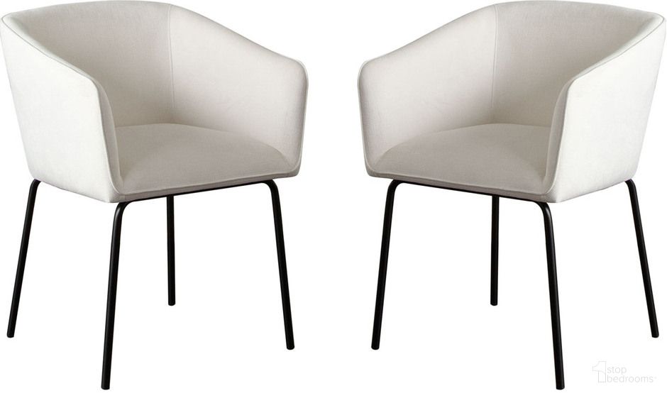 The appearance of Avery Dining Chairs Set Of 2 In Mist White Performance Fabric With Black Metal Leg designed by Diamond Sofa in the modern / contemporary interior design. This white piece of furniture was selected by 1StopBedrooms from Avery Collection to add a touch of cosiness and style into your home. Sku: AVERYDCWH2PK. Material: Fabric. Chair Type: Arm Chair.