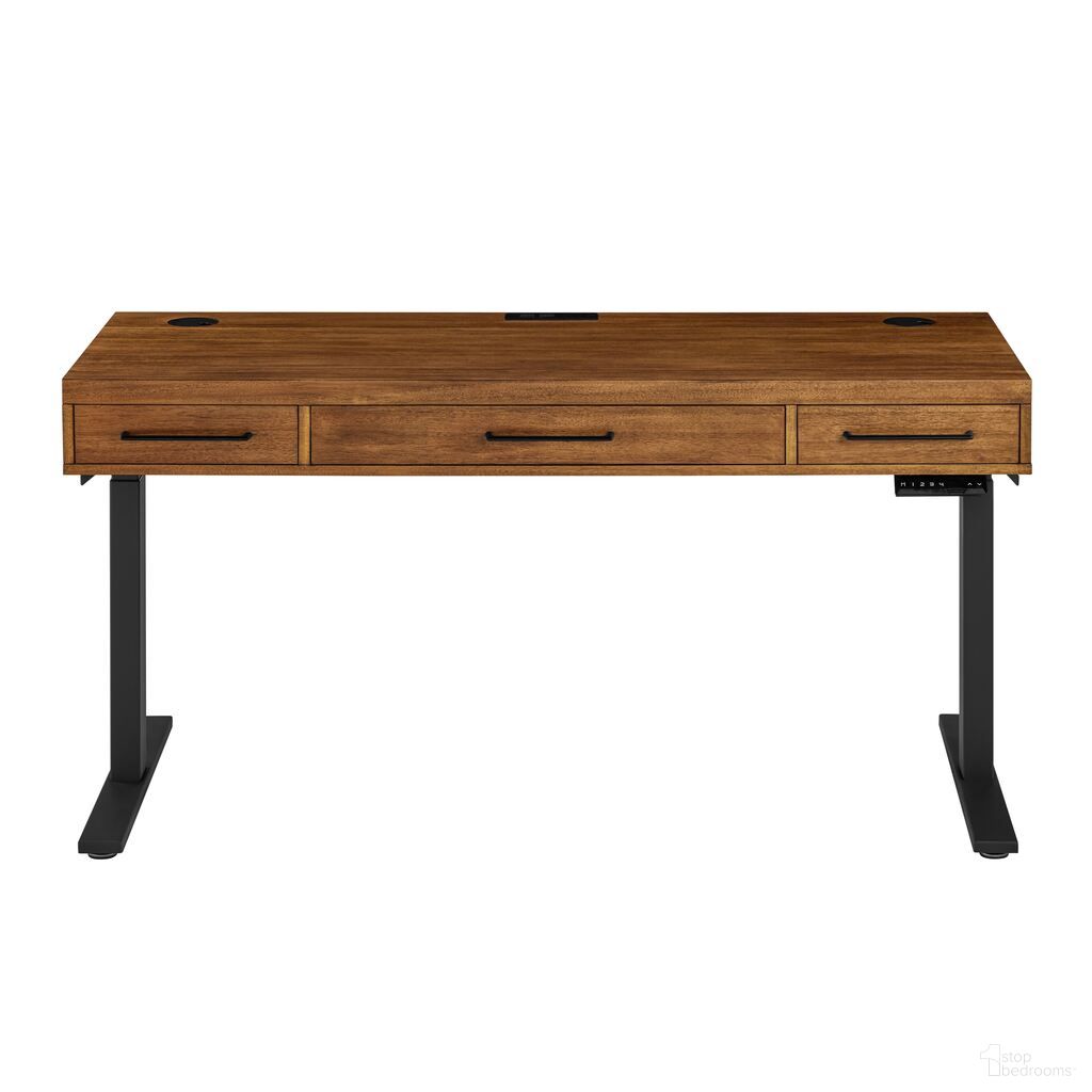 The appearance of Avery Modern Electric Sit/Stand Desk In Rich Medium Brown designed by Martin Furniture in the modern / contemporary interior design. This rich medium brown piece of furniture was selected by 1StopBedrooms from Avery Collection to add a touch of cosiness and style into your home. Sku: IMAV384T-KIT. Material: Solid Hardwood.