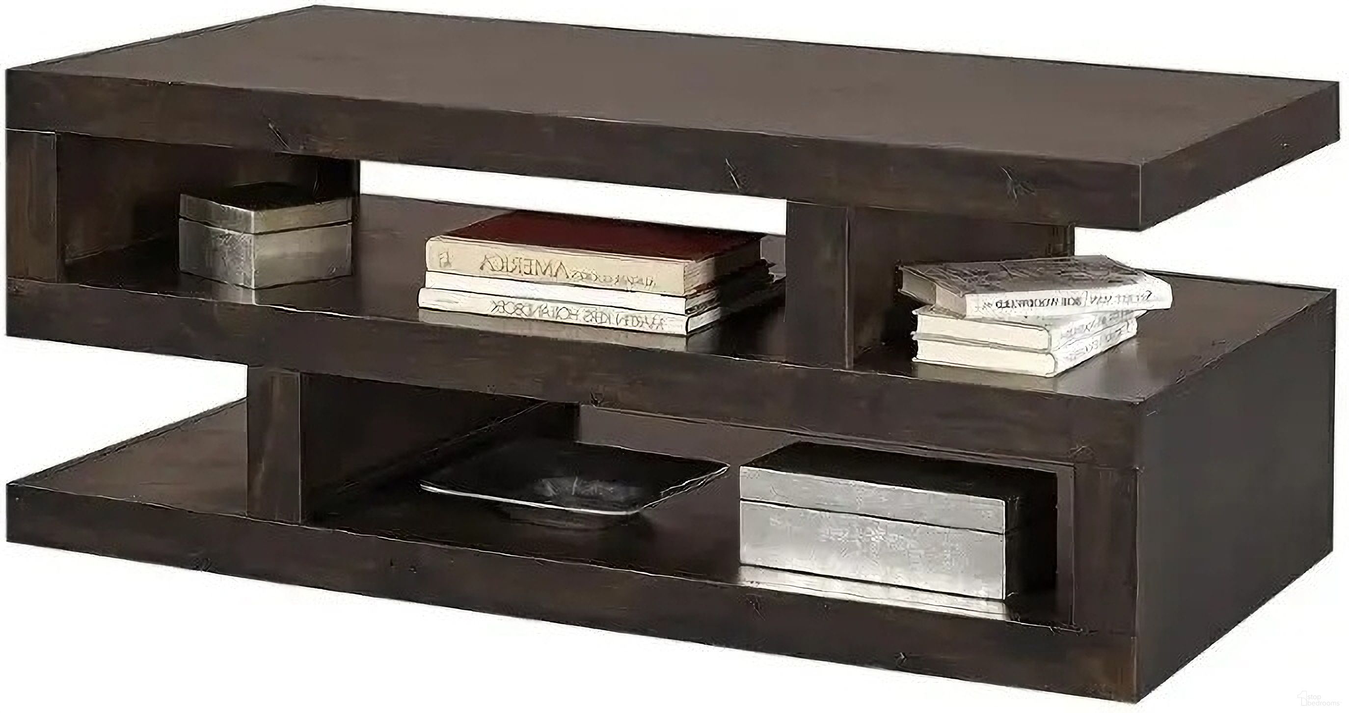 The appearance of Avery Loft Small Cocktail Table In Ghost Black designed by Aspenhome in the modern / contemporary interior design. This black piece of furniture  was selected by 1StopBedrooms from Avery Loft Collection to add a touch of cosiness and style into your home. Sku: DY912-GHT. Material: Wood.