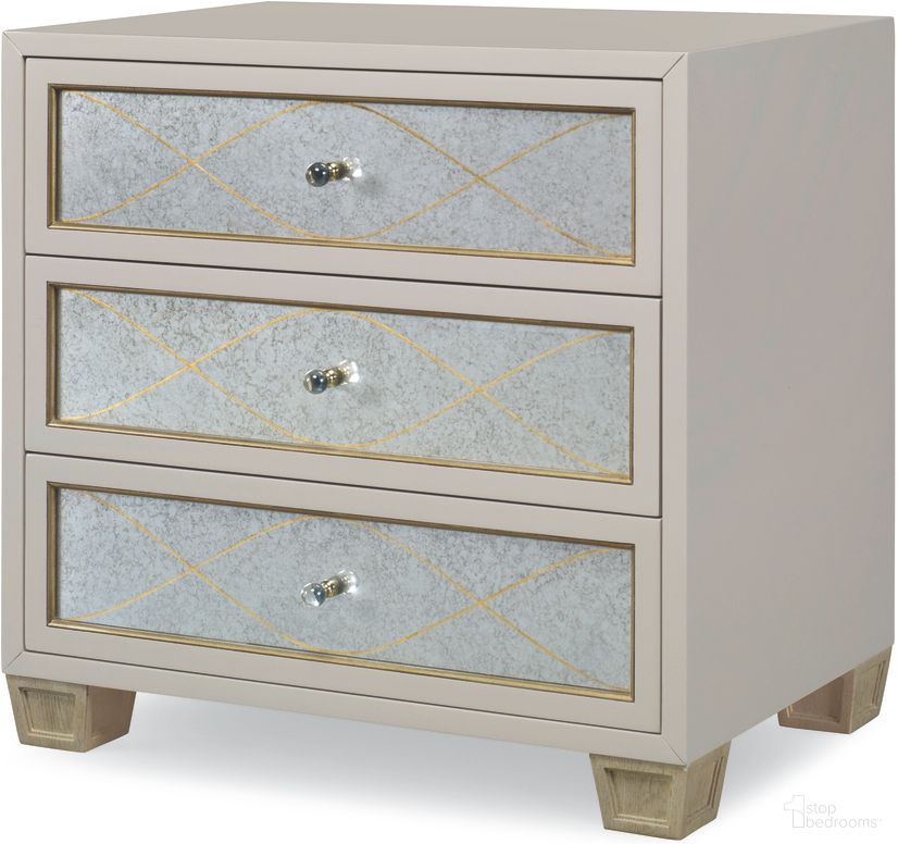 The appearance of Avery Nightstand In Brass designed by Century Furniture in the  interior design. This brass piece of furniture  was selected by 1StopBedrooms from Carrier and Company Case Collection to add a touch of cosiness and style into your home. Sku: C7A-221. Material: Solid Oak.