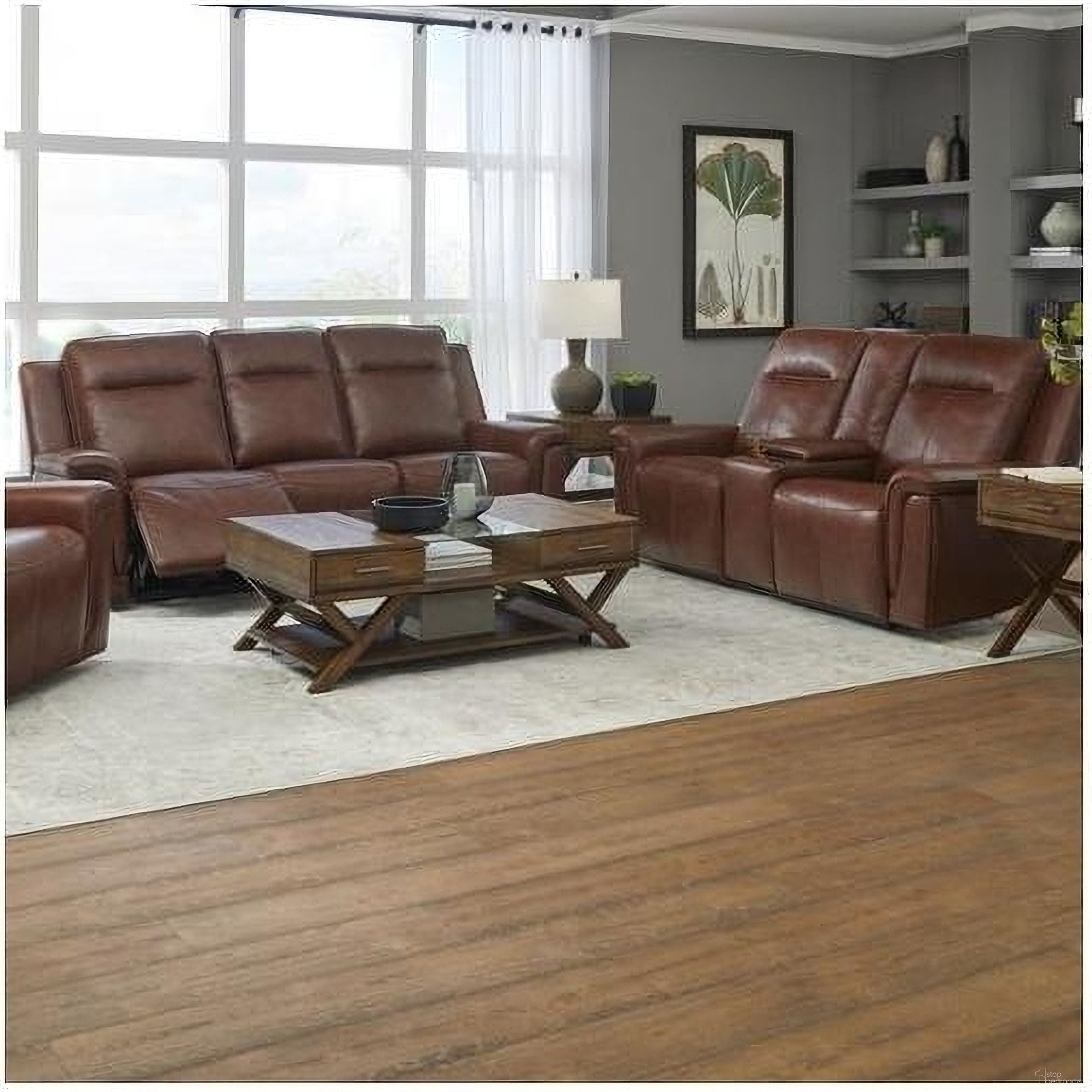 The appearance of Avery Power Reclining Living Room Set In Cognac designed by Liberty in the transitional interior design. This cognac piece of furniture was selected by 1StopBedrooms from Avery Collection to add a touch of cosiness and style into your home. Sku: 7001CG-32P;7001CG-22P. Material: Wood.