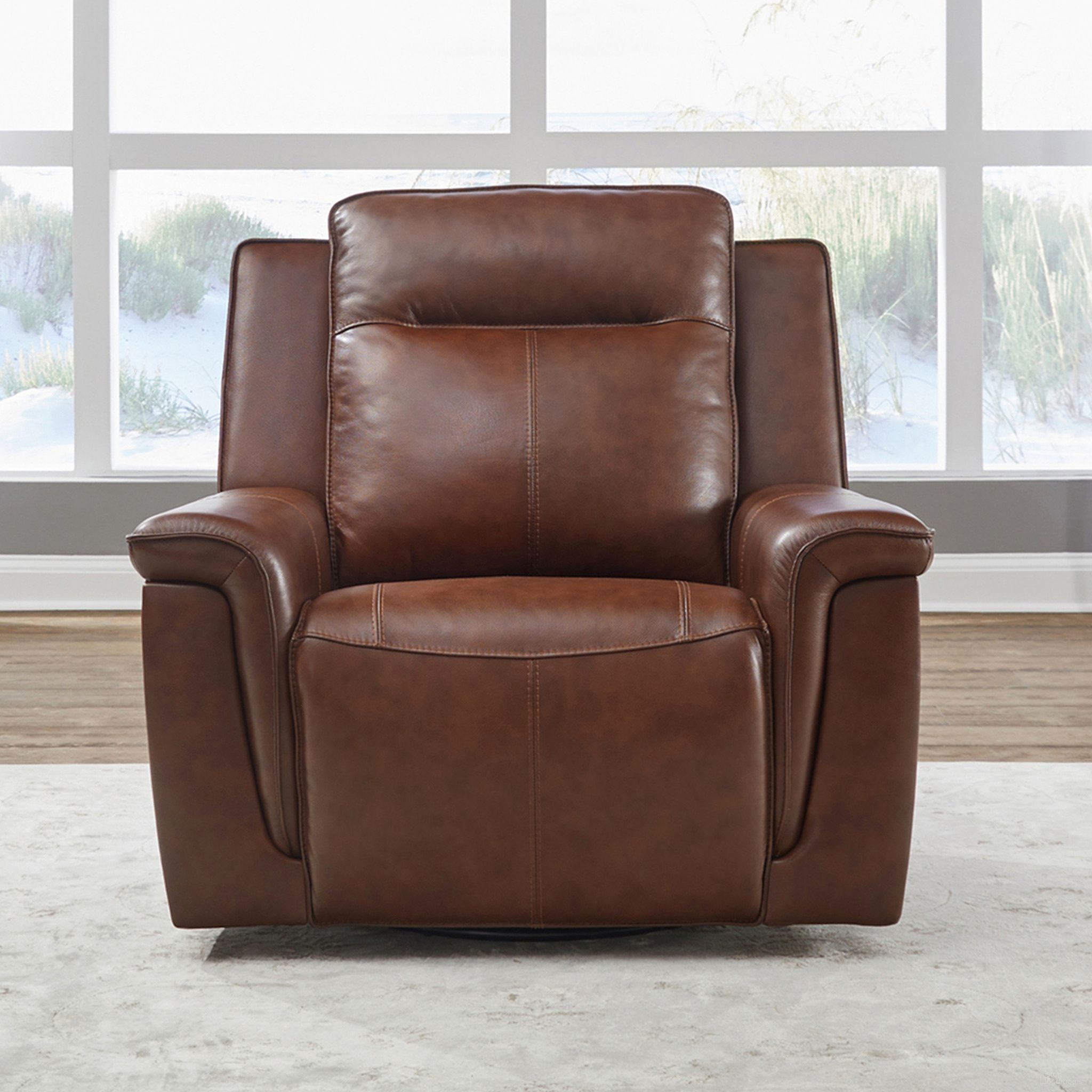 The appearance of Avery SG Power Recliner In Cognac designed by Liberty in the transitional interior design. This cognac piece of furniture  was selected by 1StopBedrooms from Avery Collection to add a touch of cosiness and style into your home. Sku: 7001CG-12P. Material: Wood.
