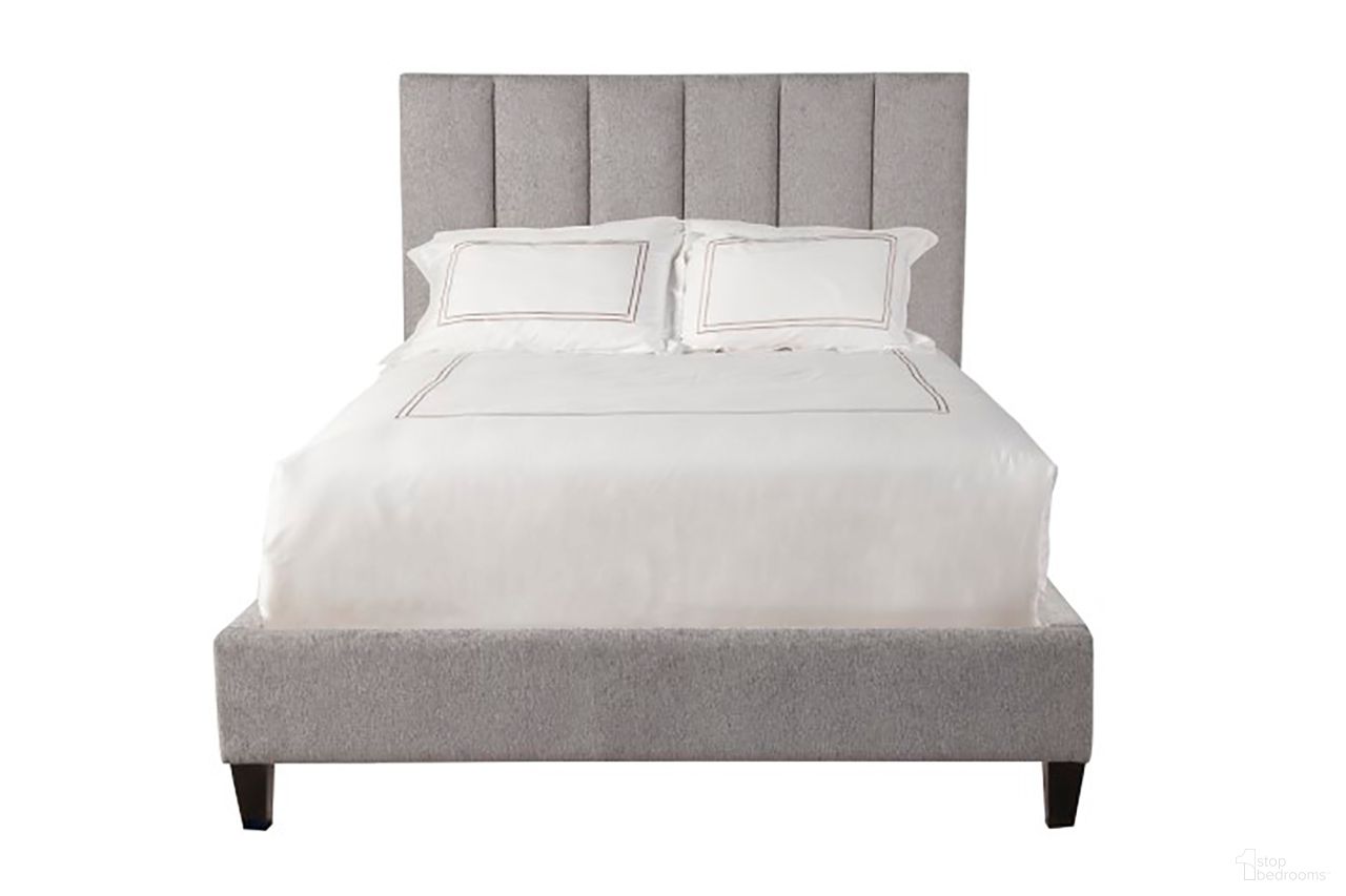 Avery Stream Gray Queen Upholstered Panel Bed