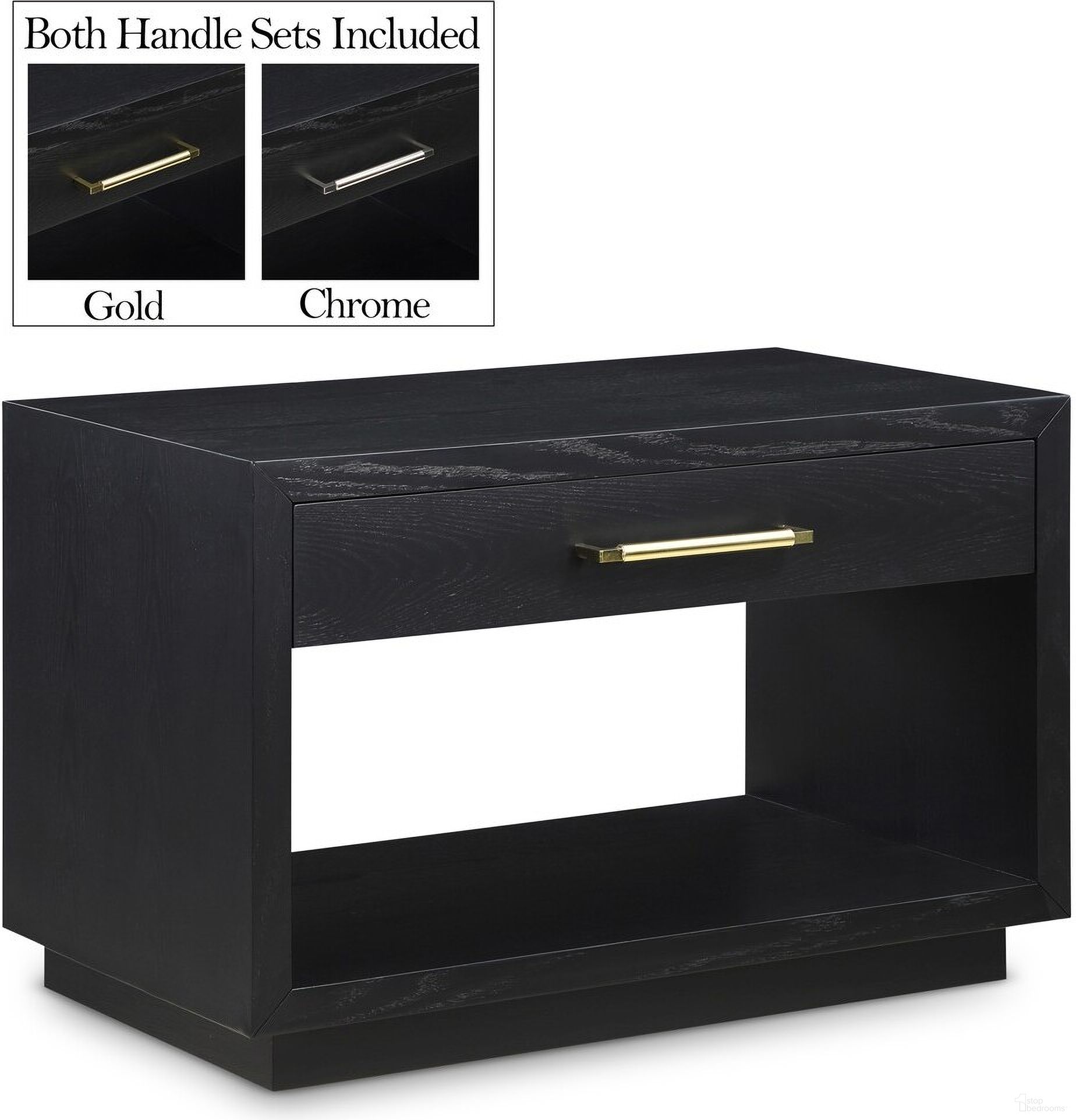 The appearance of Avery Wood Veneer Night Stand In Black designed by Meridian in the modern / contemporary interior design. This black piece of furniture was selected by 1StopBedrooms from Avery Collection to add a touch of cosiness and style into your home. Sku: 872Black-NS. Material: MDF.