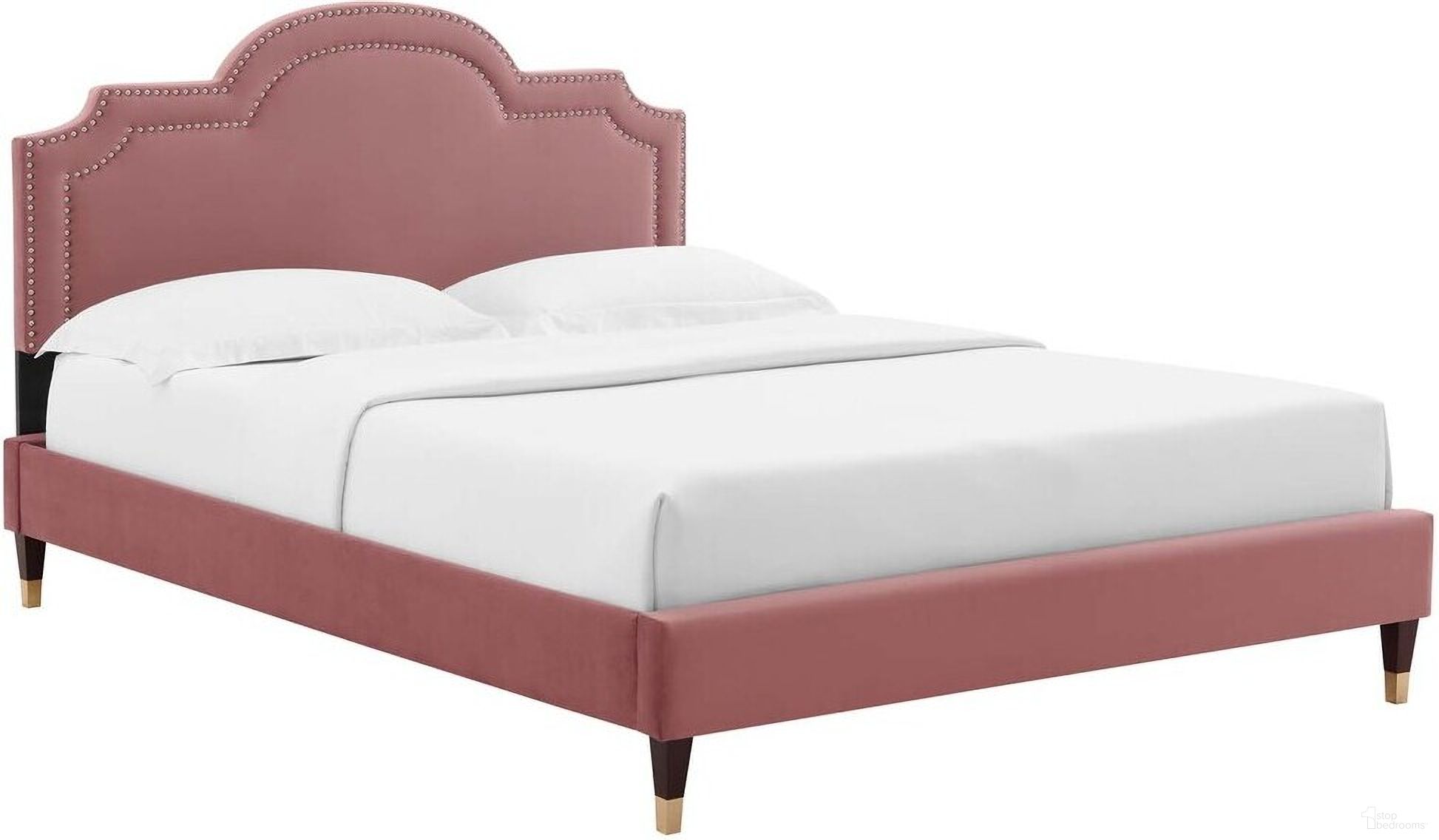 The appearance of Aviana Performance Velvet King Bed In Dusty Rose designed by Modway in the modern / contemporary interior design. This dusty rose piece of furniture was selected by 1StopBedrooms from Aviana Collection to add a touch of cosiness and style into your home. Sku: MOD-6271-DUS;MOD-6570-DUS. Bed Type: Platform Bed. Bed Size: King. Material: MDF.