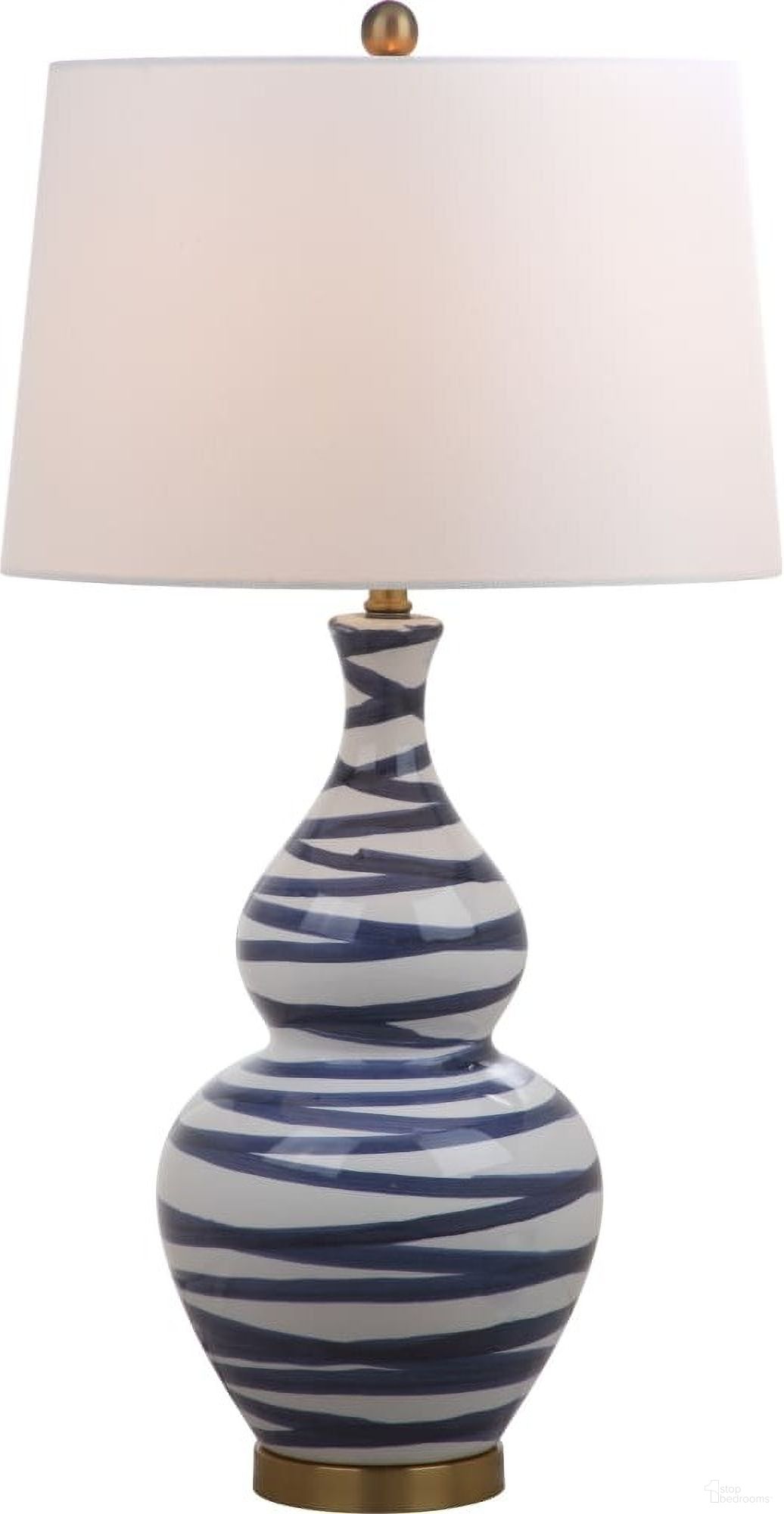 Aviana White and Blue Table Lamp
