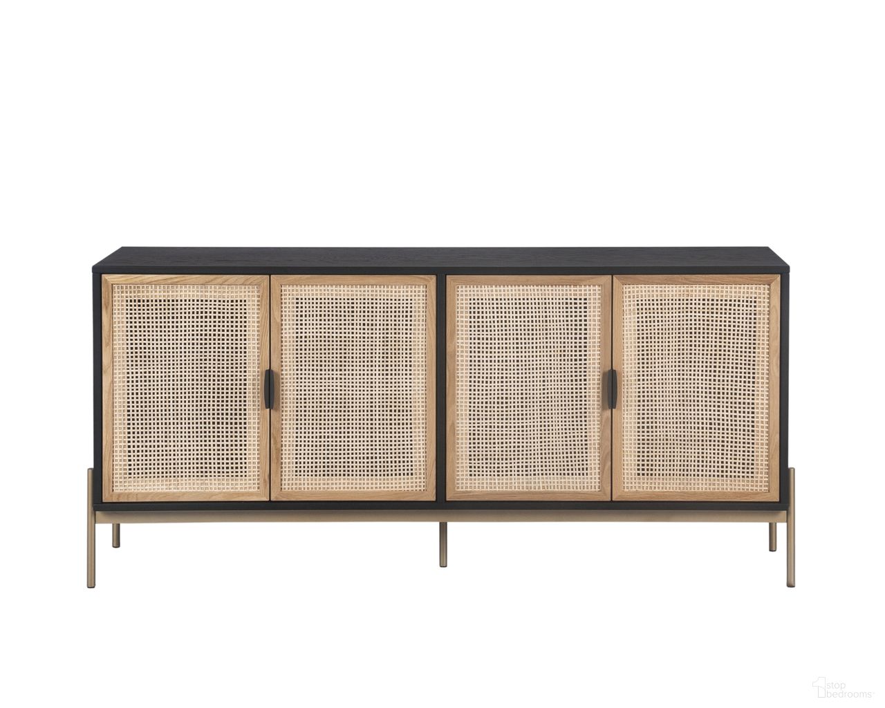 Avida Large Sideboard In Black and Natural