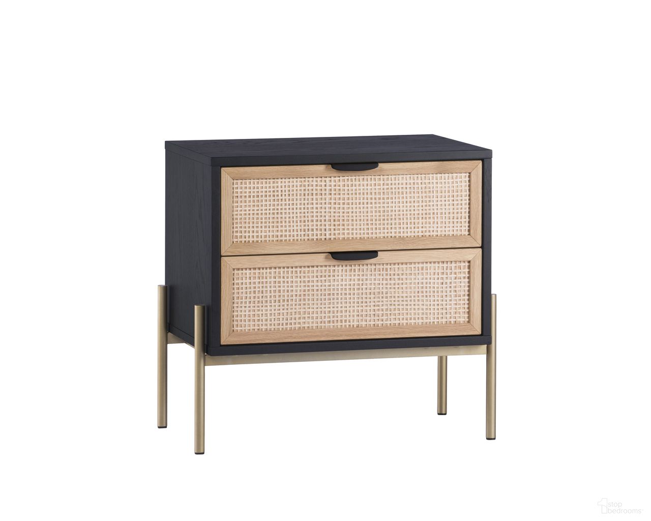 Avida Nightstand In Black and Natural