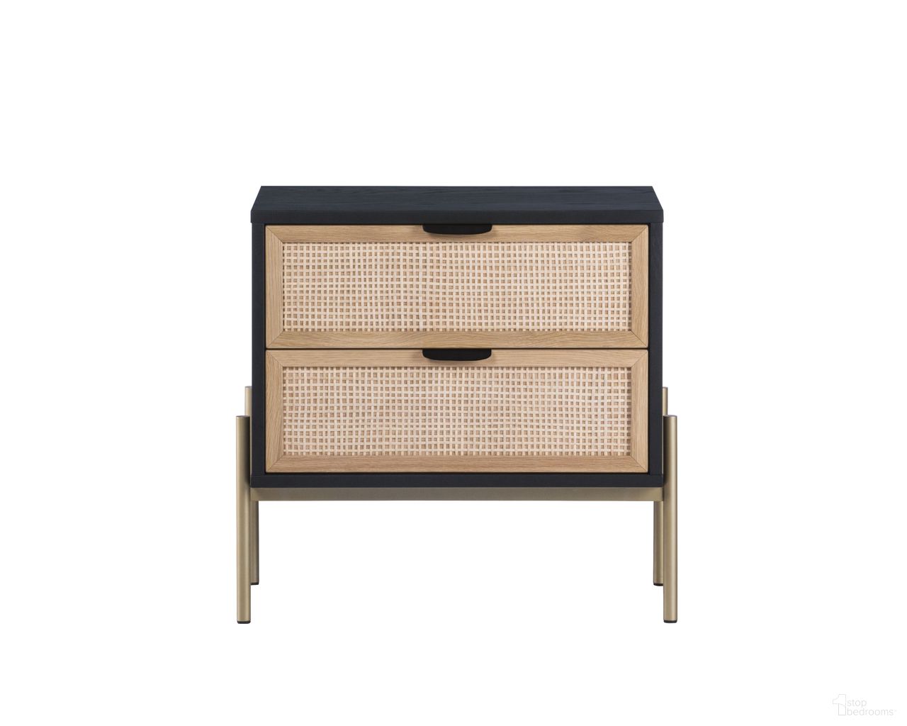 Avida Nightstand In Black and Natural