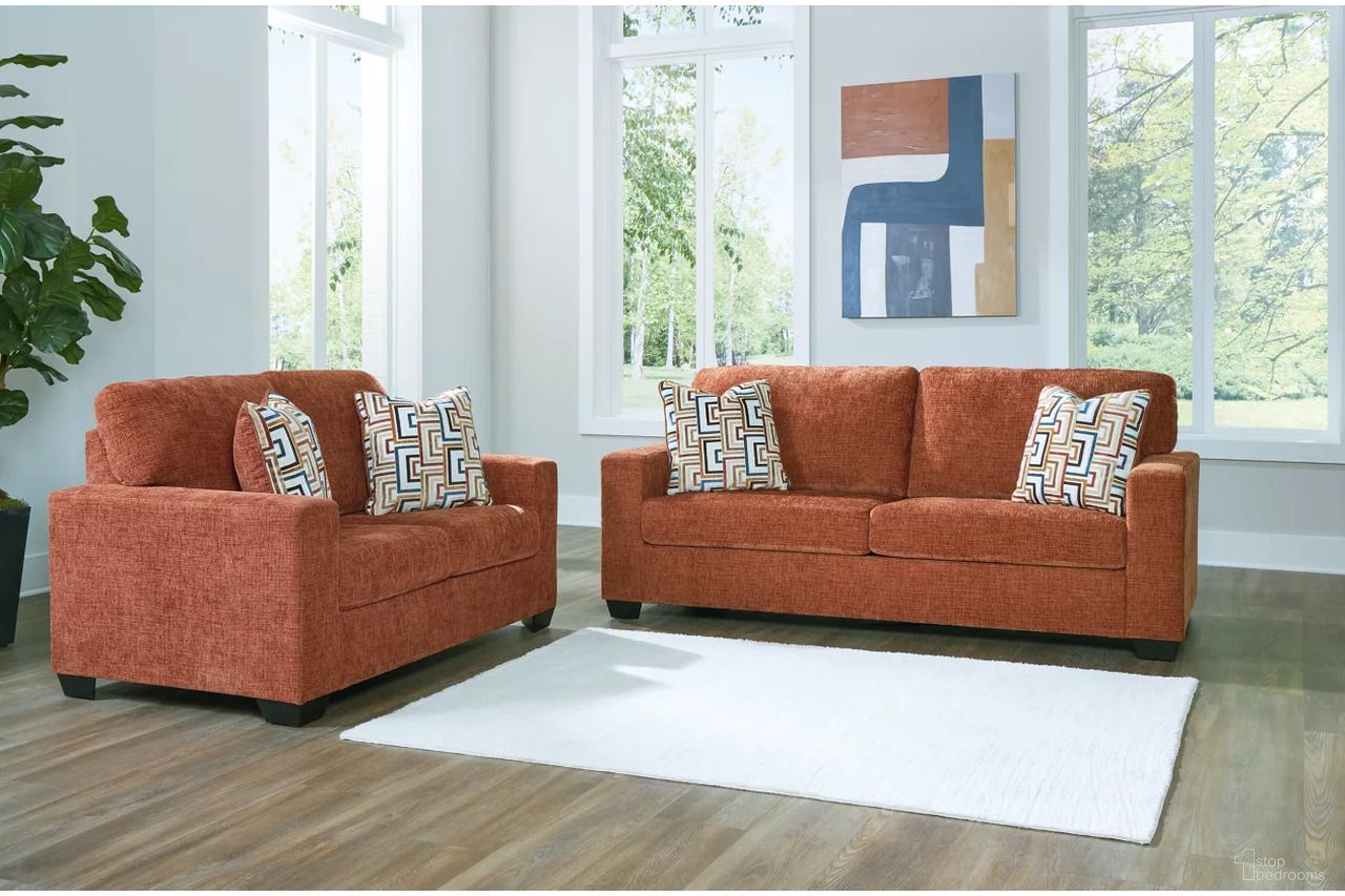 The appearance of Aviemore Living Room Set In Spice designed by Signature Design by Ashley in the transitional interior design. This spice piece of furniture was selected by 1StopBedrooms from Aviemore Collection to add a touch of cosiness and style into your home. Sku: 2430438;2430435. Material: Fabric.