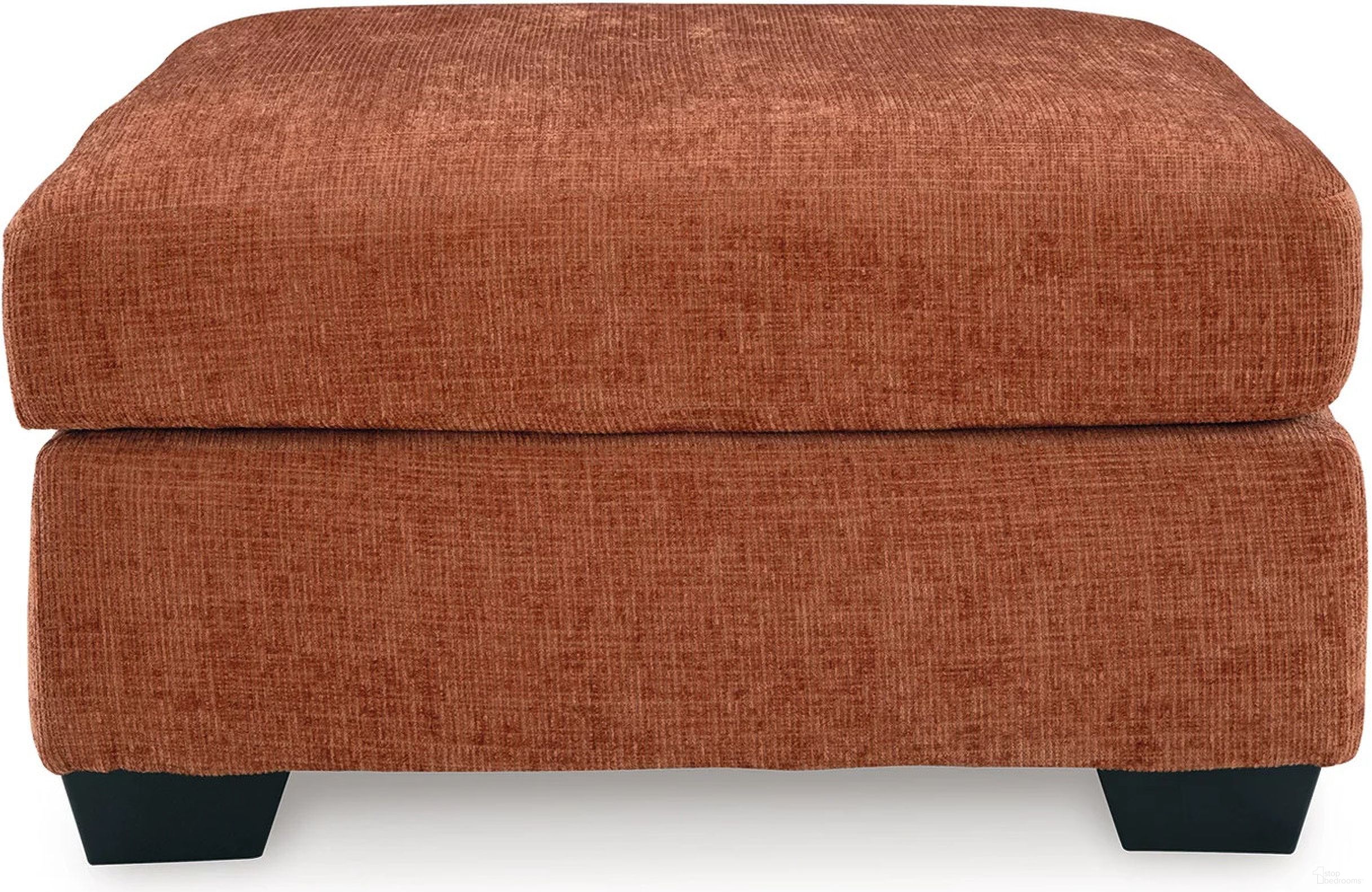 The appearance of Aviemore Oversized Accent Ottoman In Spice designed by Signature Design by Ashley in the transitional interior design. This spice piece of furniture  was selected by 1StopBedrooms from Aviemore Collection to add a touch of cosiness and style into your home. Sku: 2430408. Material: Fabric.